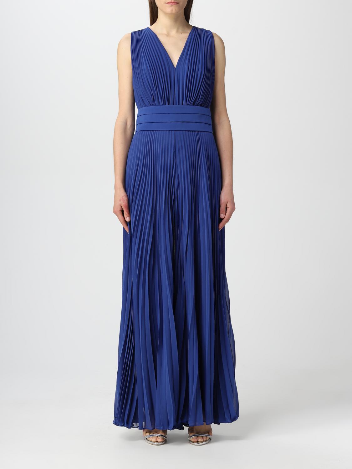 Max Mara Dress Woman Gnawed Blue In Blue