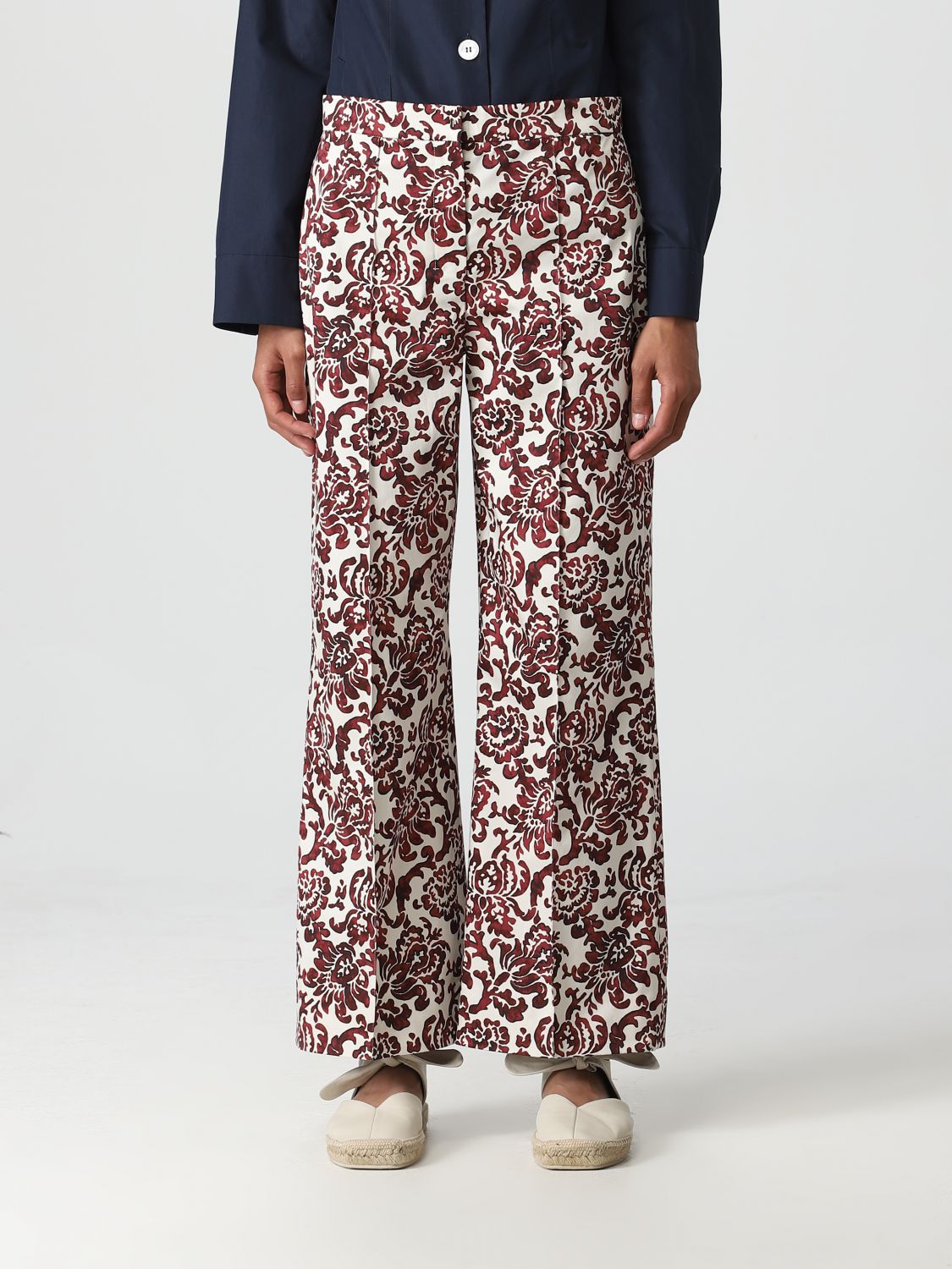 's Max Mara Cotton Pants In Red