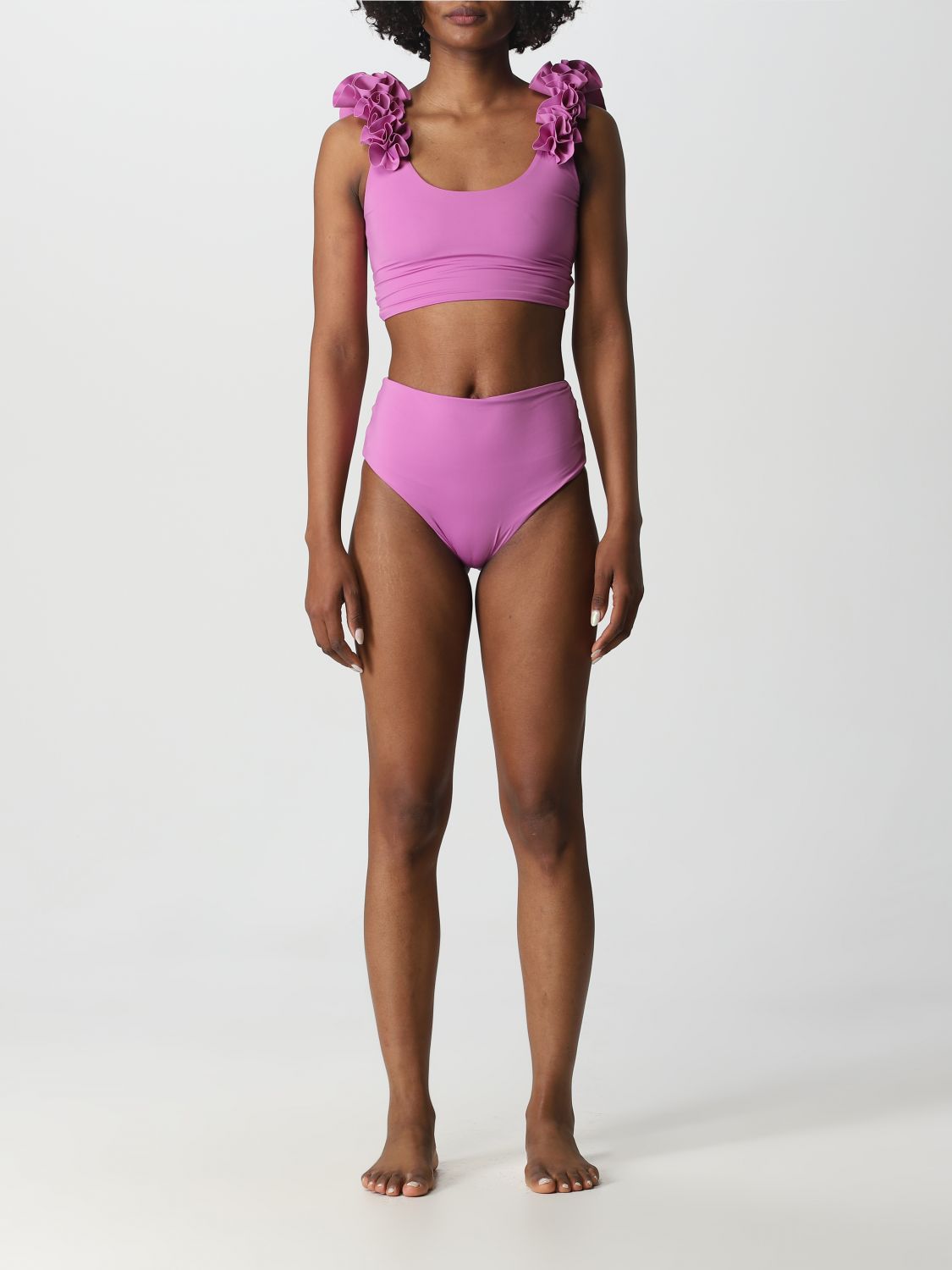 Maygel Coronel Swimsuit  Woman In Violet