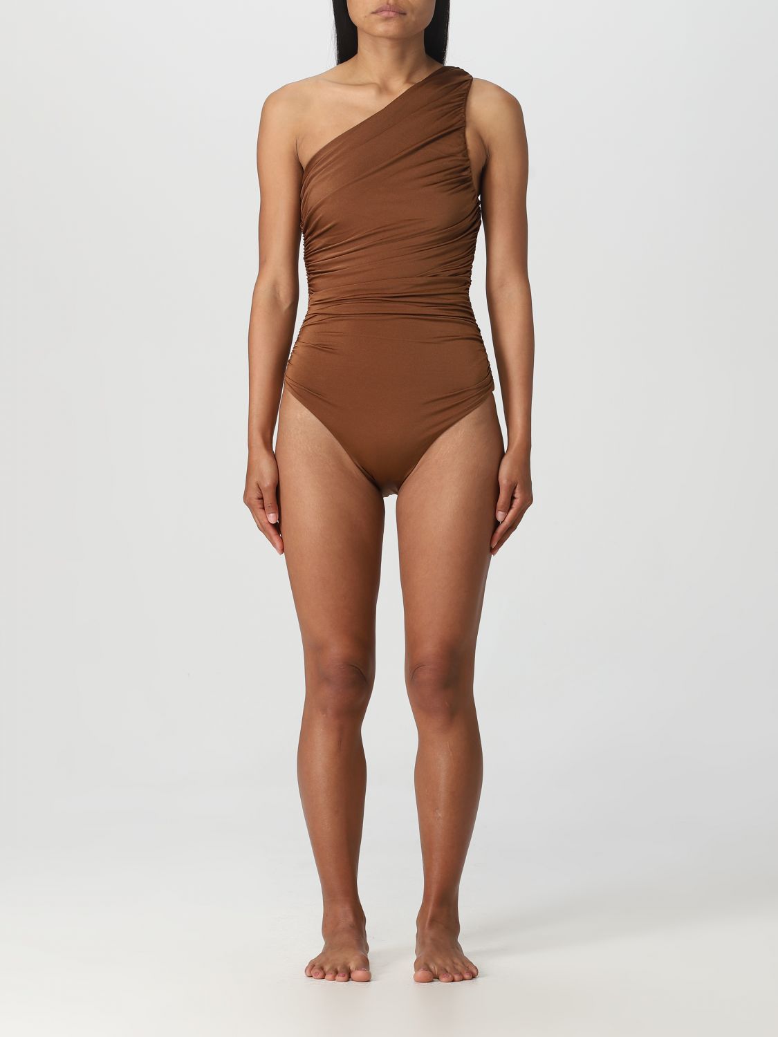 Maygel Coronel Swimsuit  Woman In Brown