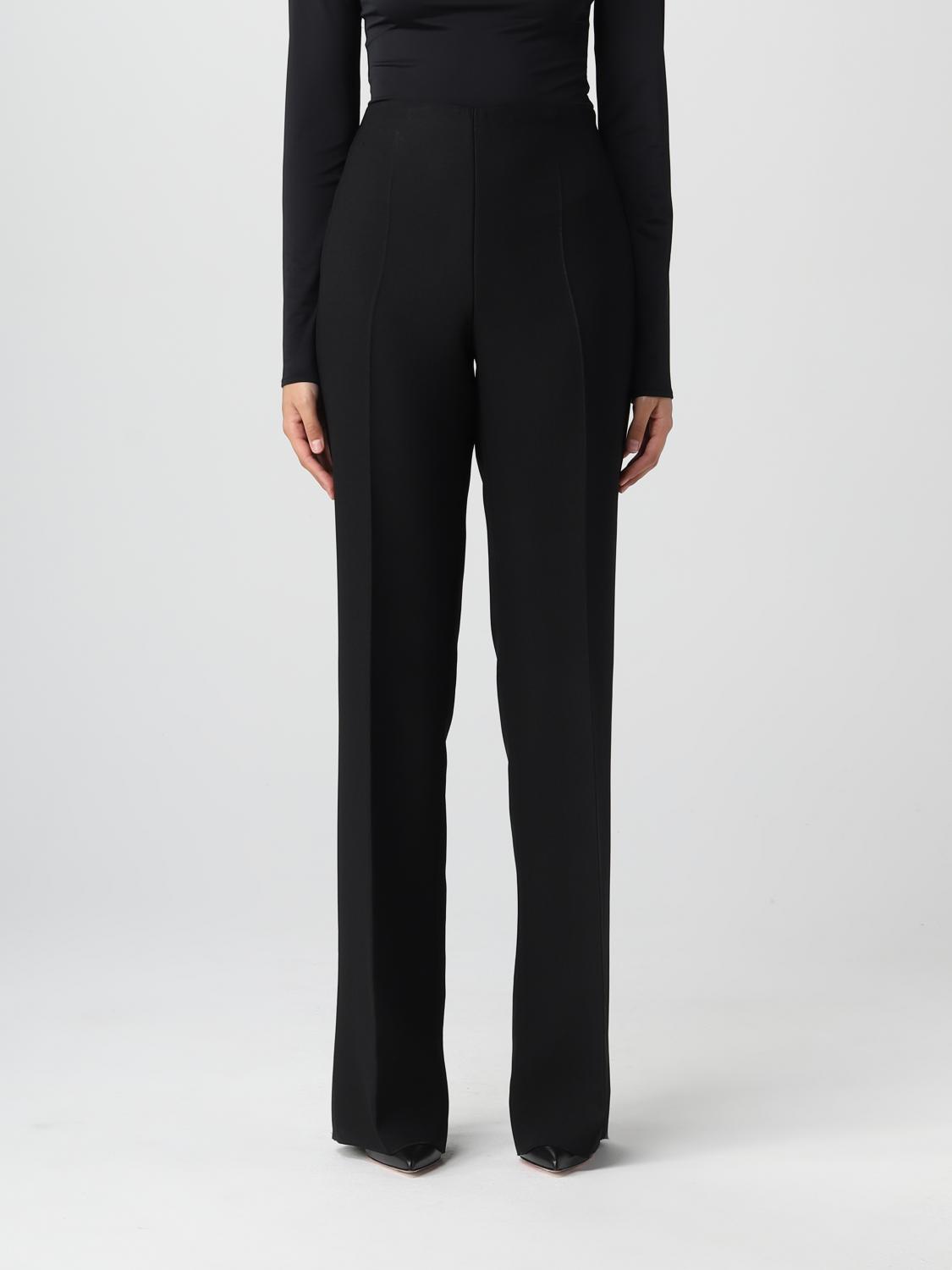 Ferragamo Structured-waist Darted-back Wide-leg High-rise Stretch-crepe Trousers In Black