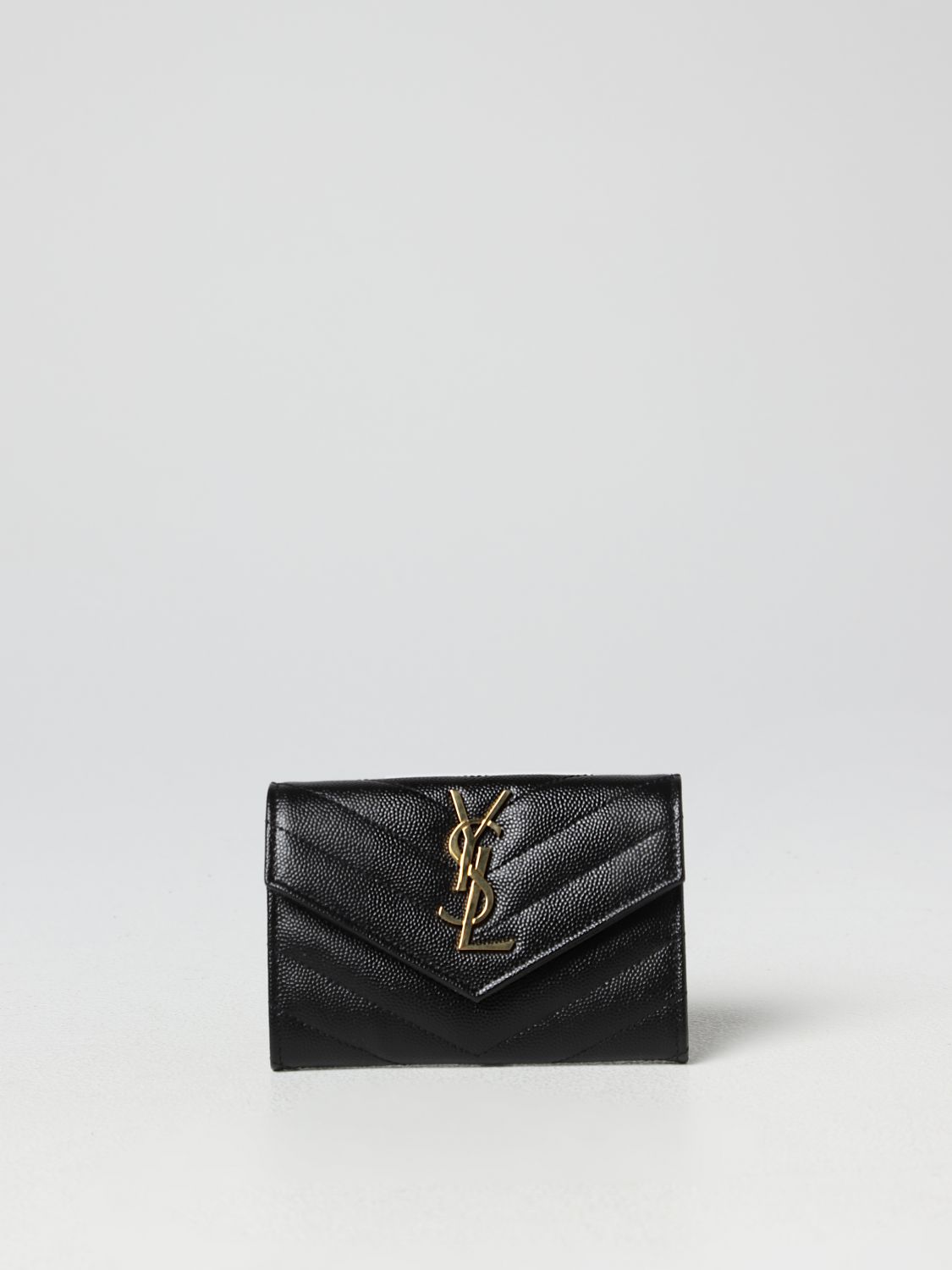Cassandre wallet in grain de poudre embossed leather - Black