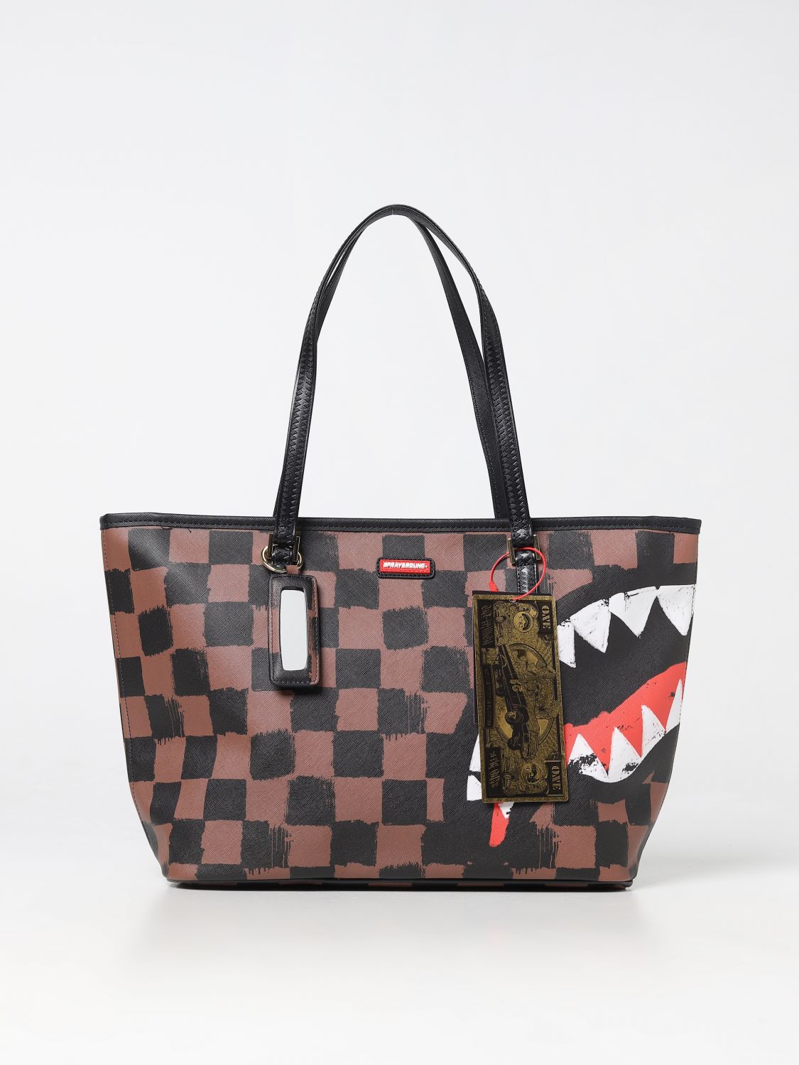 Sprayground Women's Shark in Paris Painted Shopper Bag