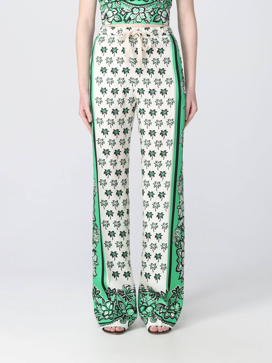 Shop Red Valentino Pants  Woman Color Green