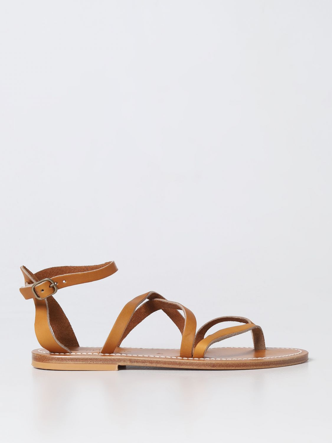 K. JACQUES: flat sandals for woman - Natural | K. Jacques flat sandals ...