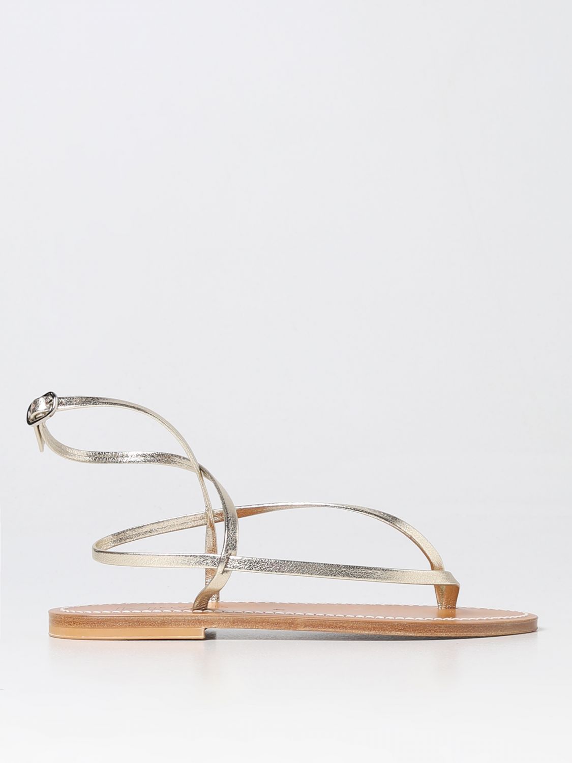 Kjacques Flat Sandals K. Jacques Woman In Gold
