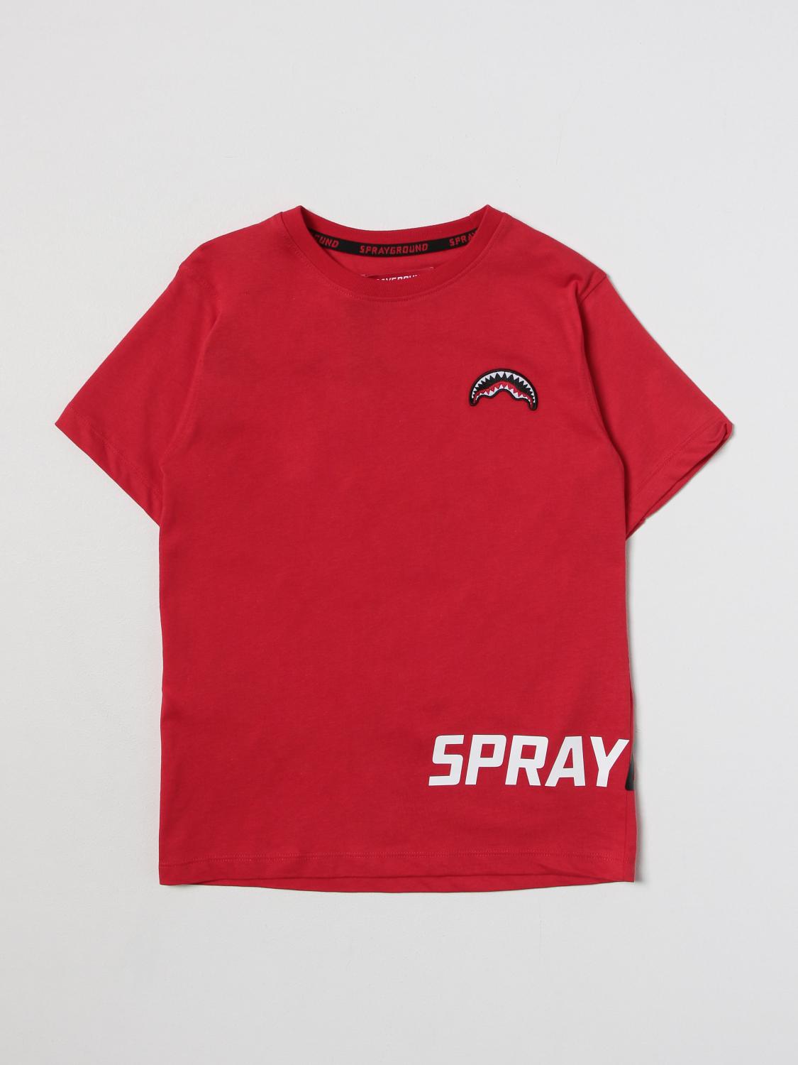 SPRAYGROUND: t-shirt for boys - Red | Sprayground t-shirt SPY695 online ...