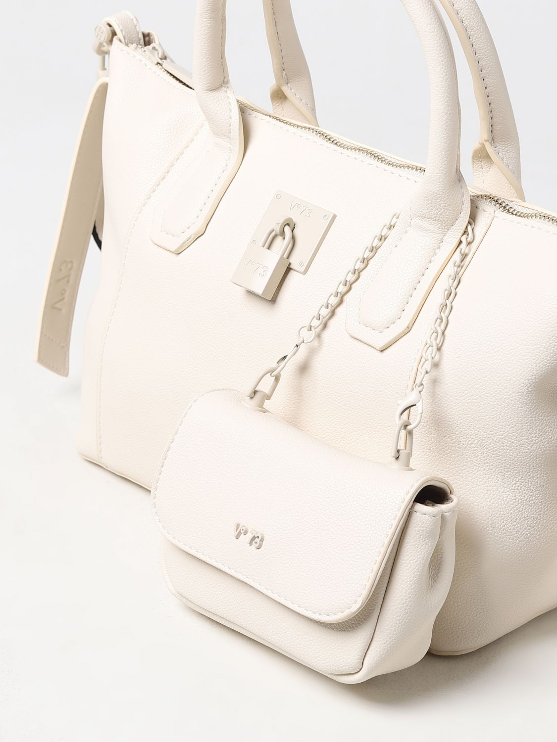 V73: handbag for woman - Ecru | V73 handbag 73BS6AX03 online on GIGLIO.COM