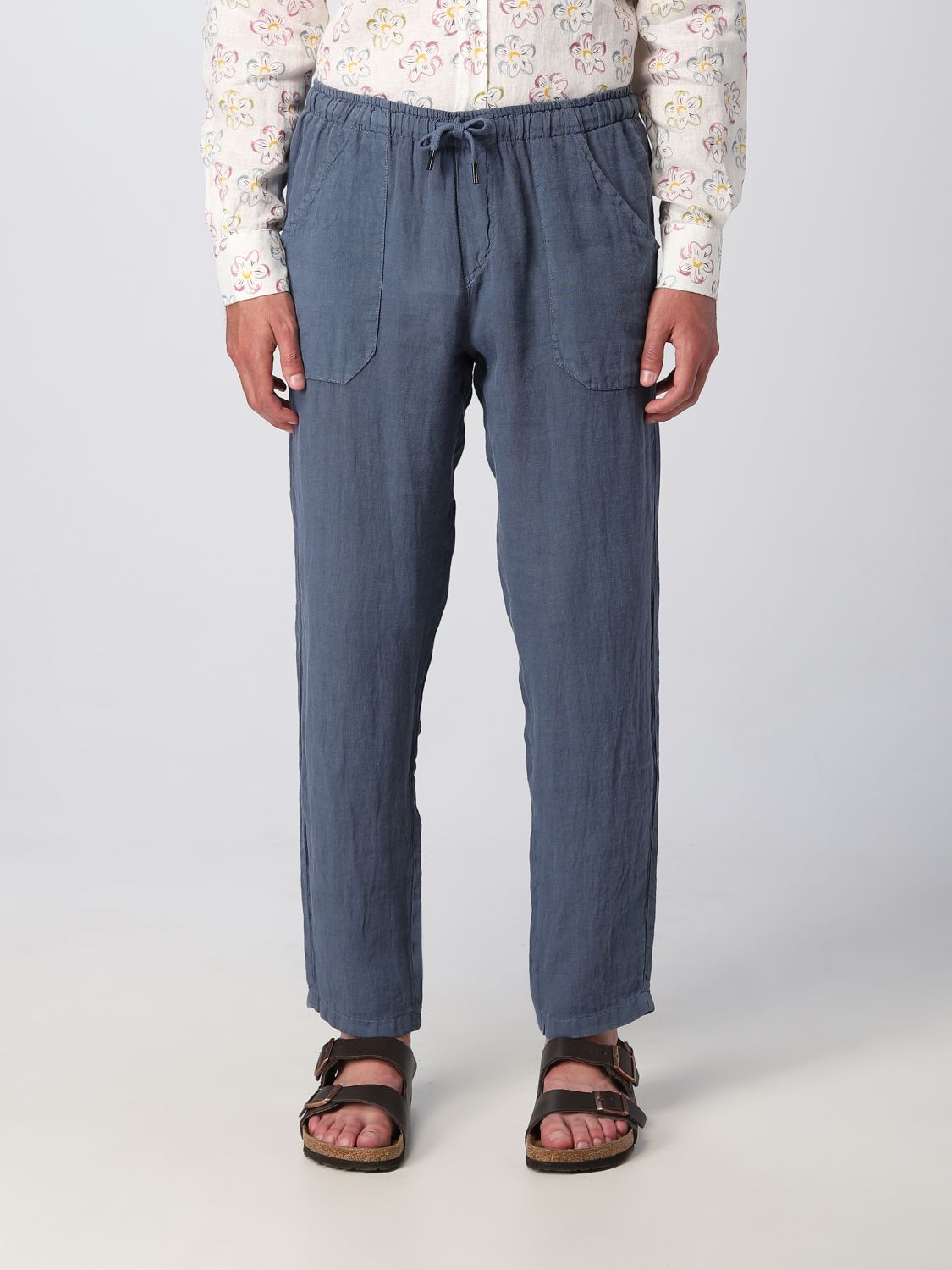 Baronio Trousers  Men In Gnawed Blue