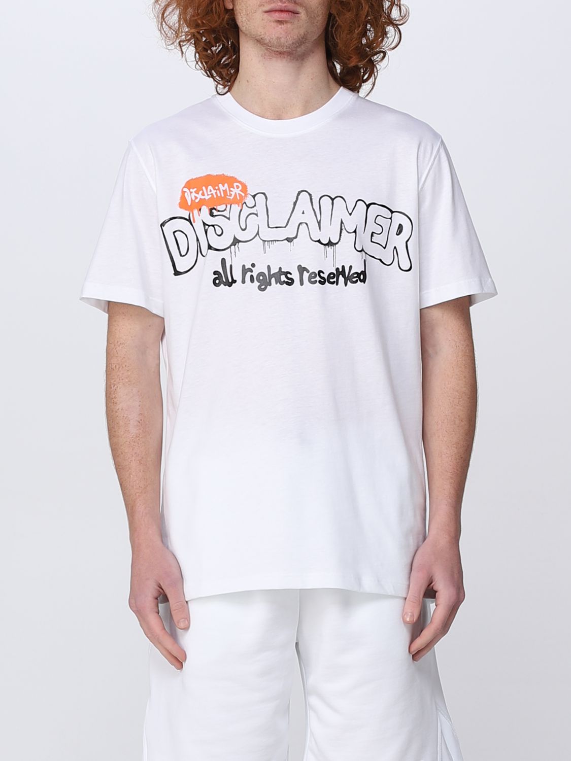 Disclaimer T-shirt  Men Color White