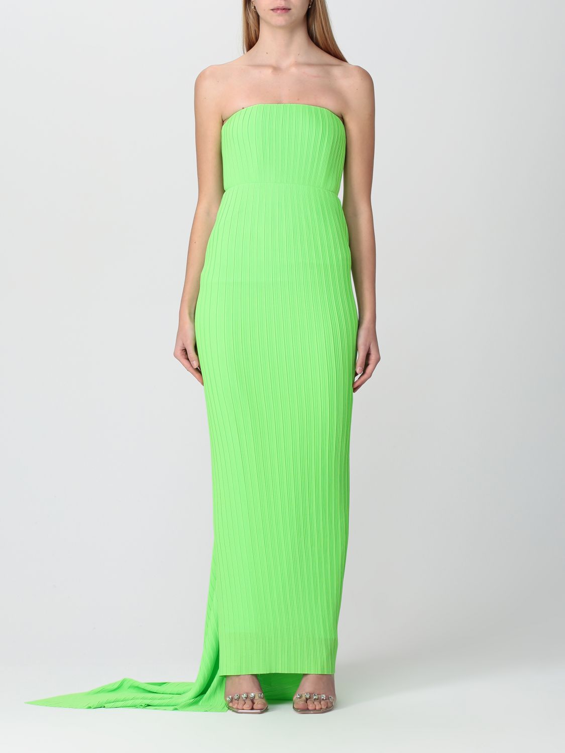 Solace London Dress Woman Color Lime | ModeSens