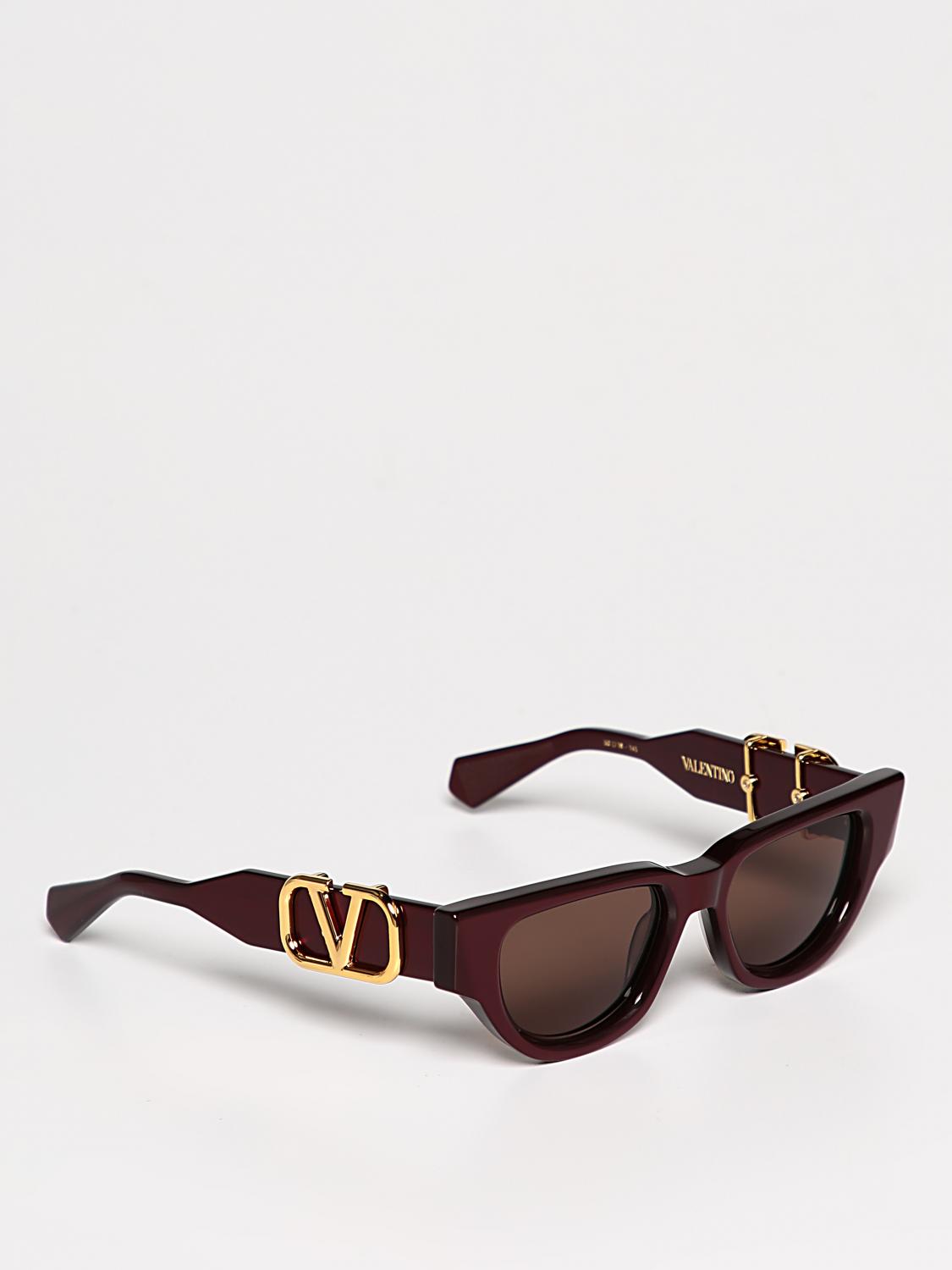 VALENTINO Lunettes de soleil femme Bordeaux Lunettes De