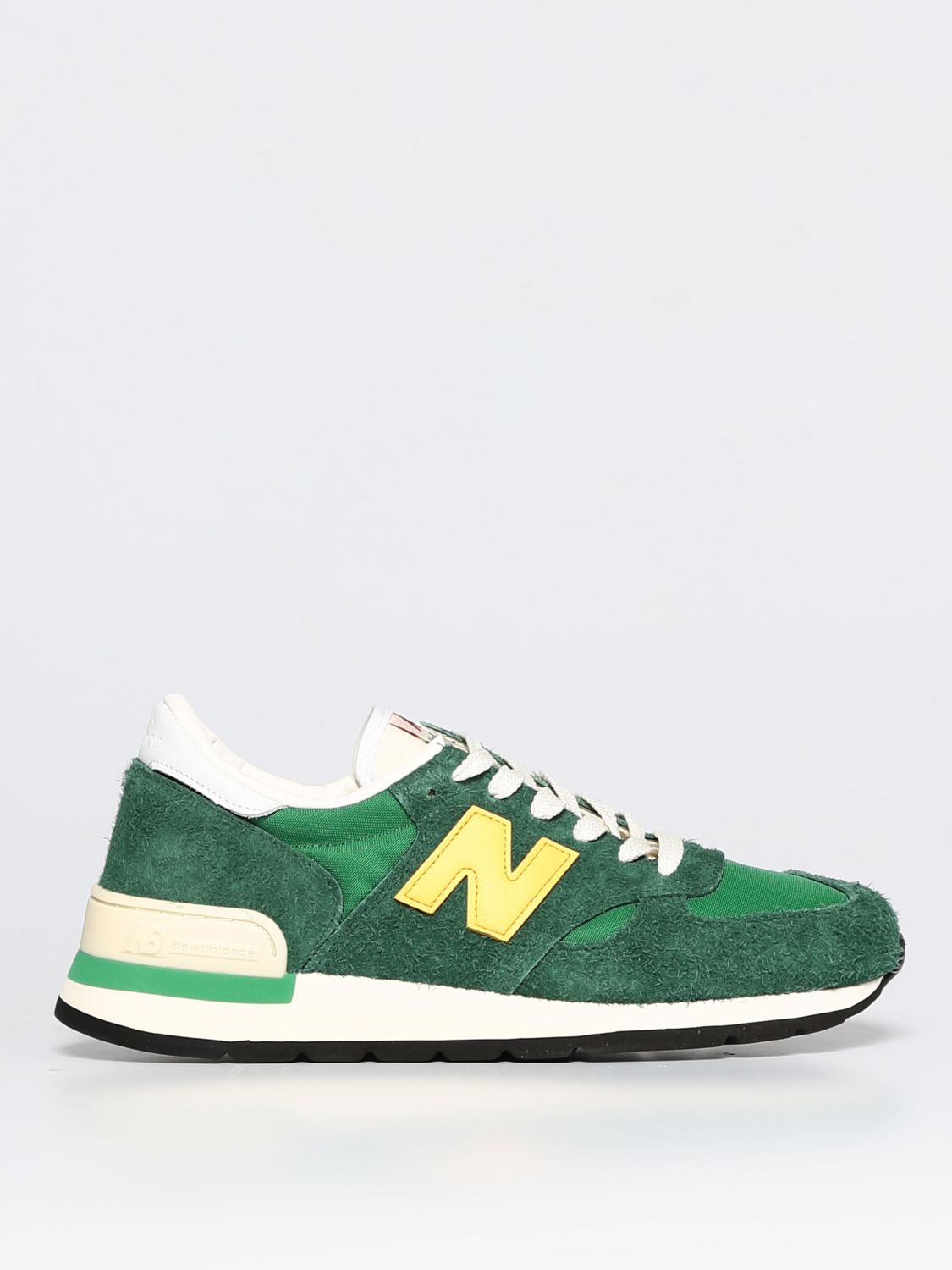 Sneakers New Balance: Sneakers MADE in USA 990 New Balance in suede e mesh verde 1