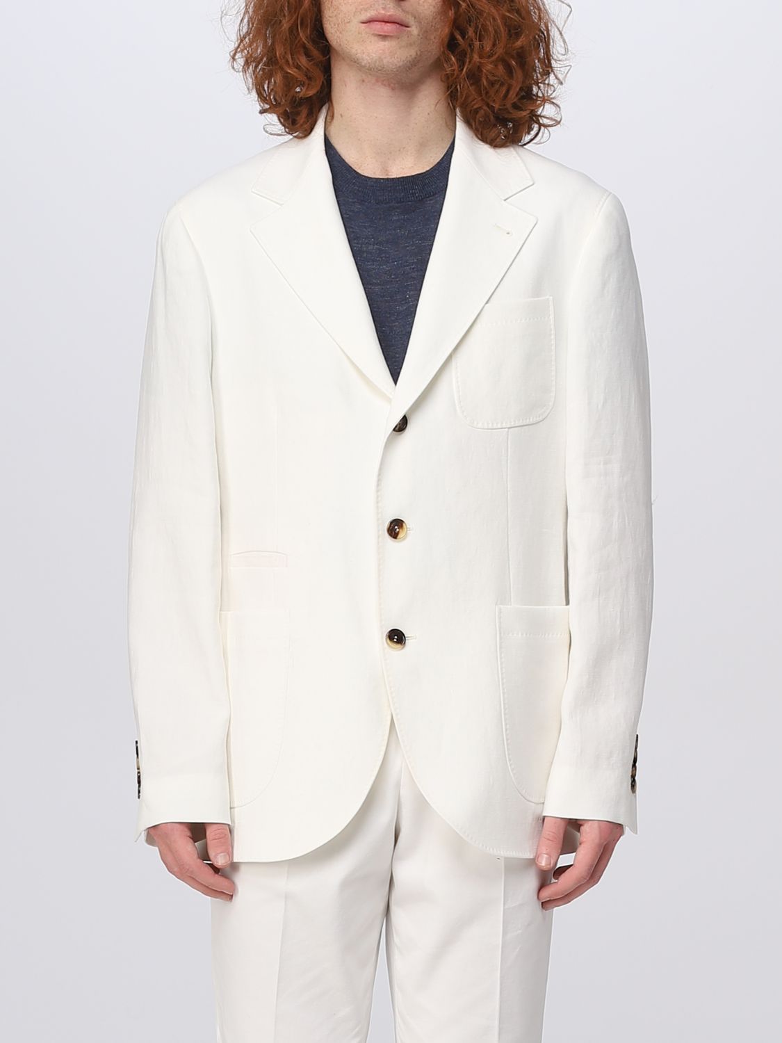 BRUNELLO CUCINELLI: blazer for man - White | Brunello Cucinelli blazer ...