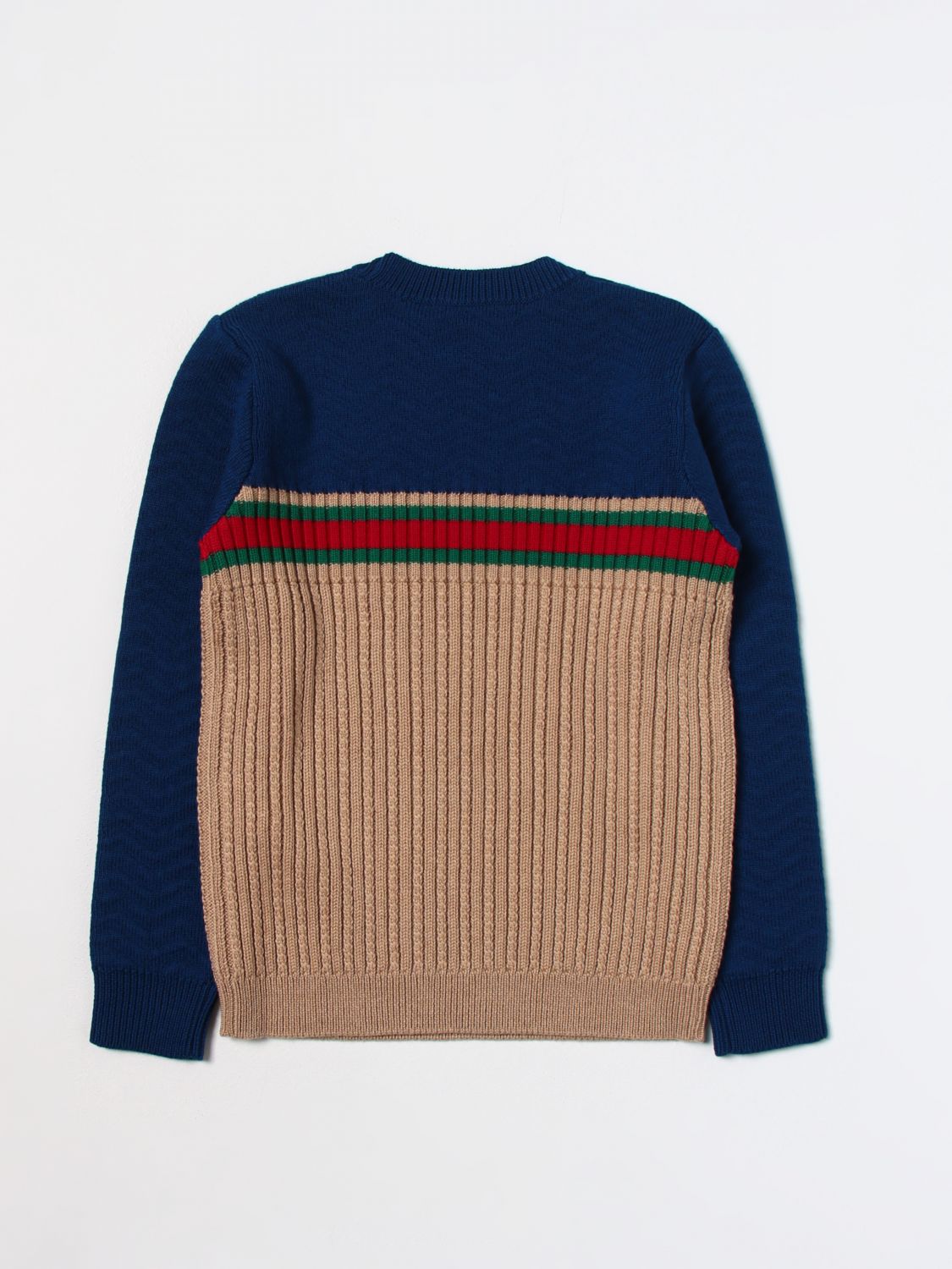 Gucci Infant Boys' Wool Tiger Intarsia Sweater - Blue Sizes 0-24