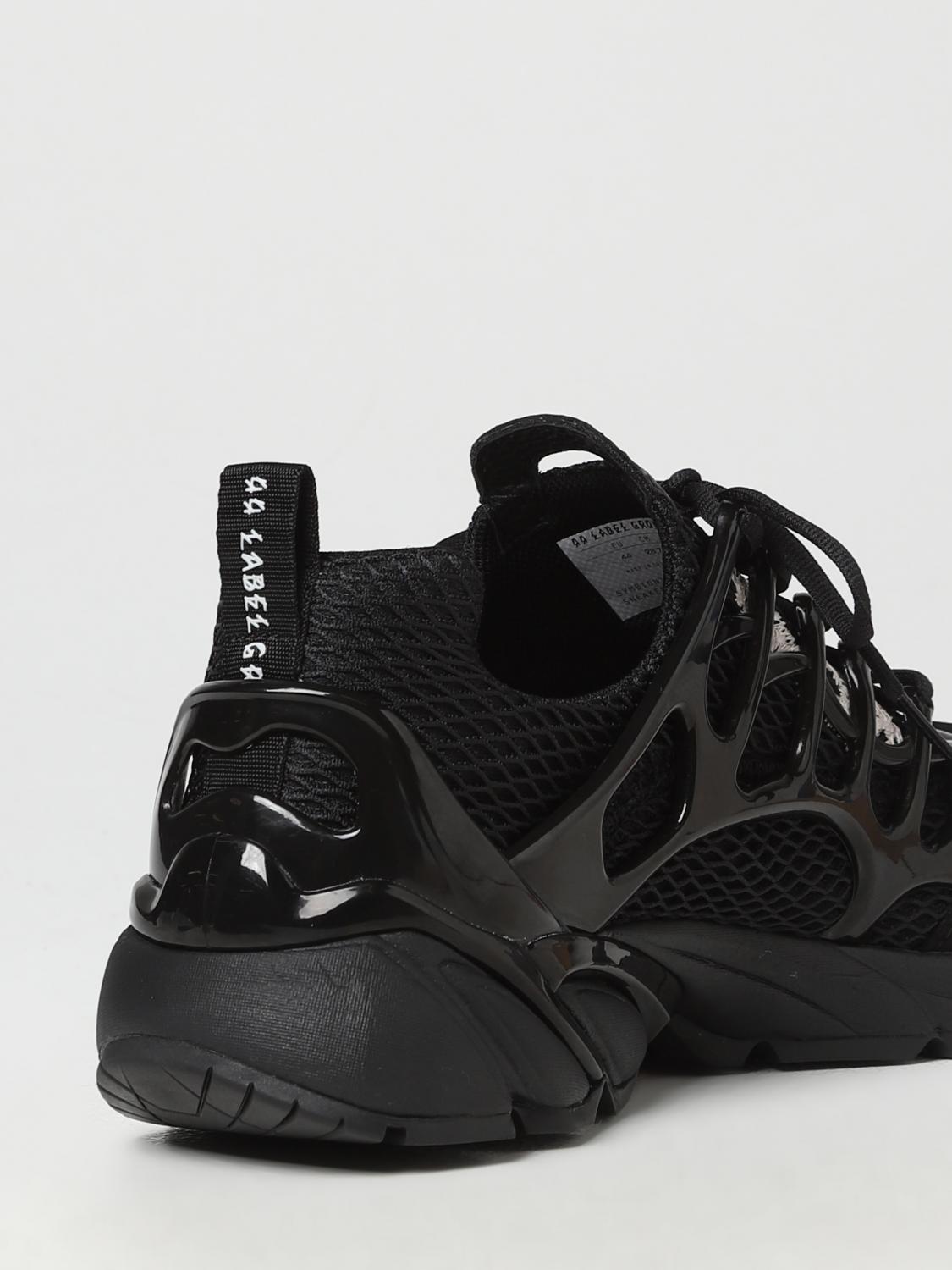 44 Label Group Mesh Sneakers With Embossed Rubber Detail In Black