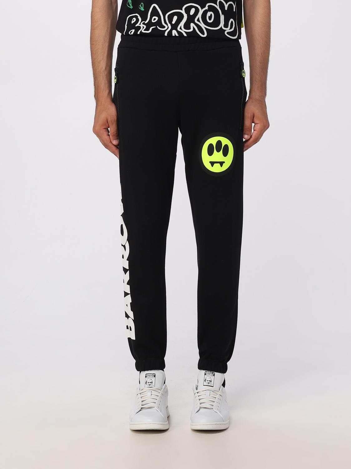 Barrow Logo-print Elasticated Cotton Track Pants In Black