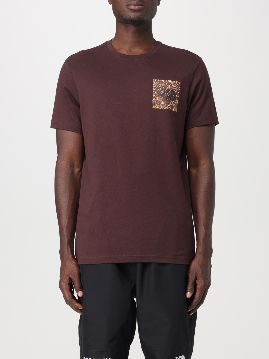 THE NORTH FACE T-SHIRT THE NORTH FACE MEN COLOR BROWN 388594032