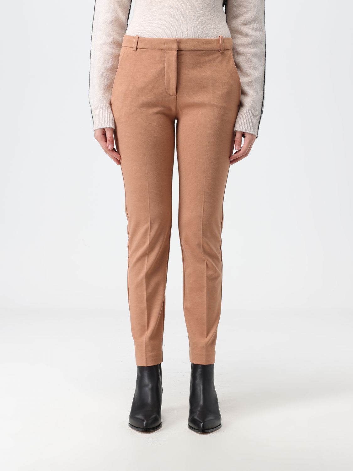 Trousers PINKO Woman colour Brown