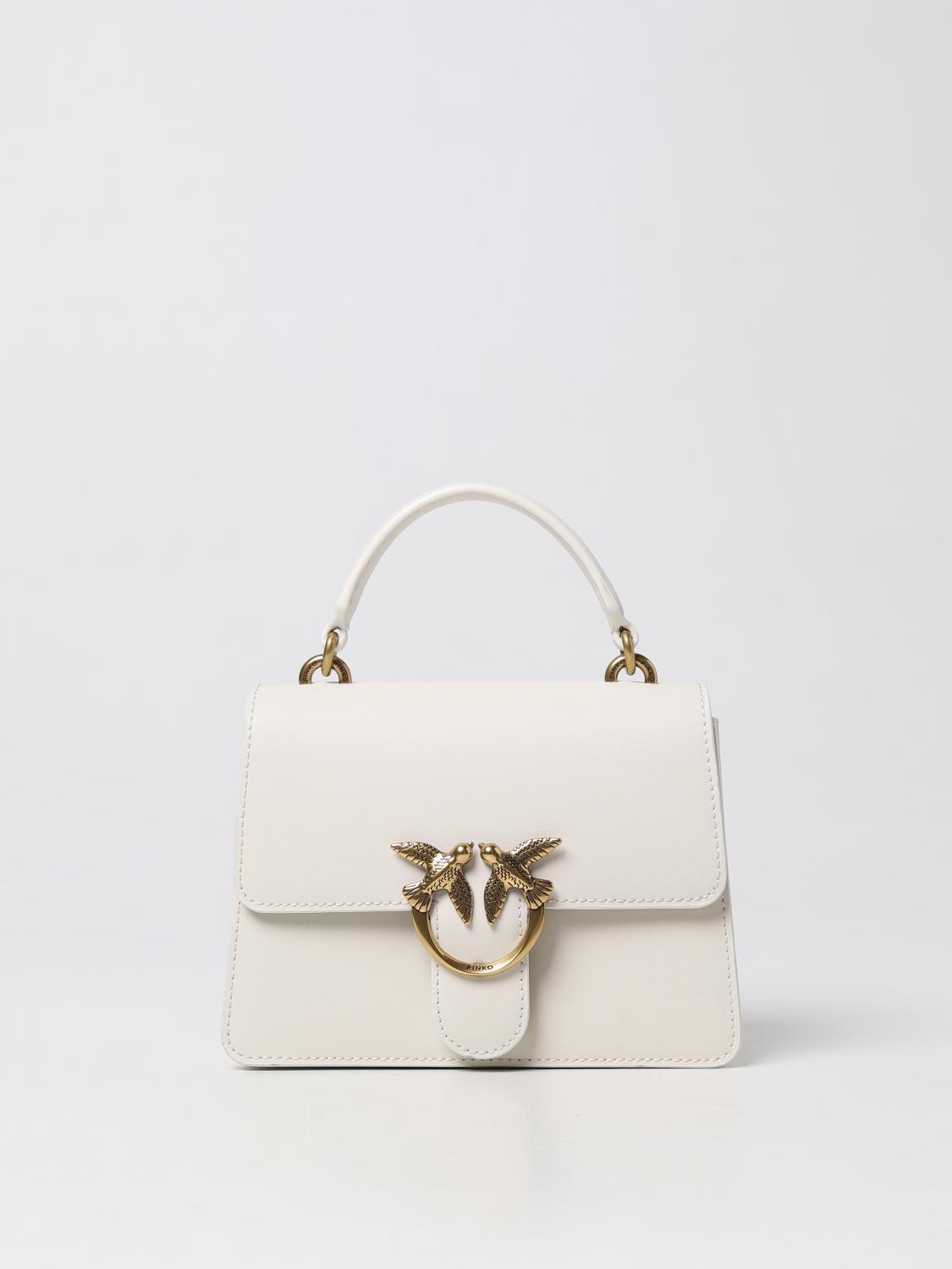 Pinko Love Birds Tote Bag In White