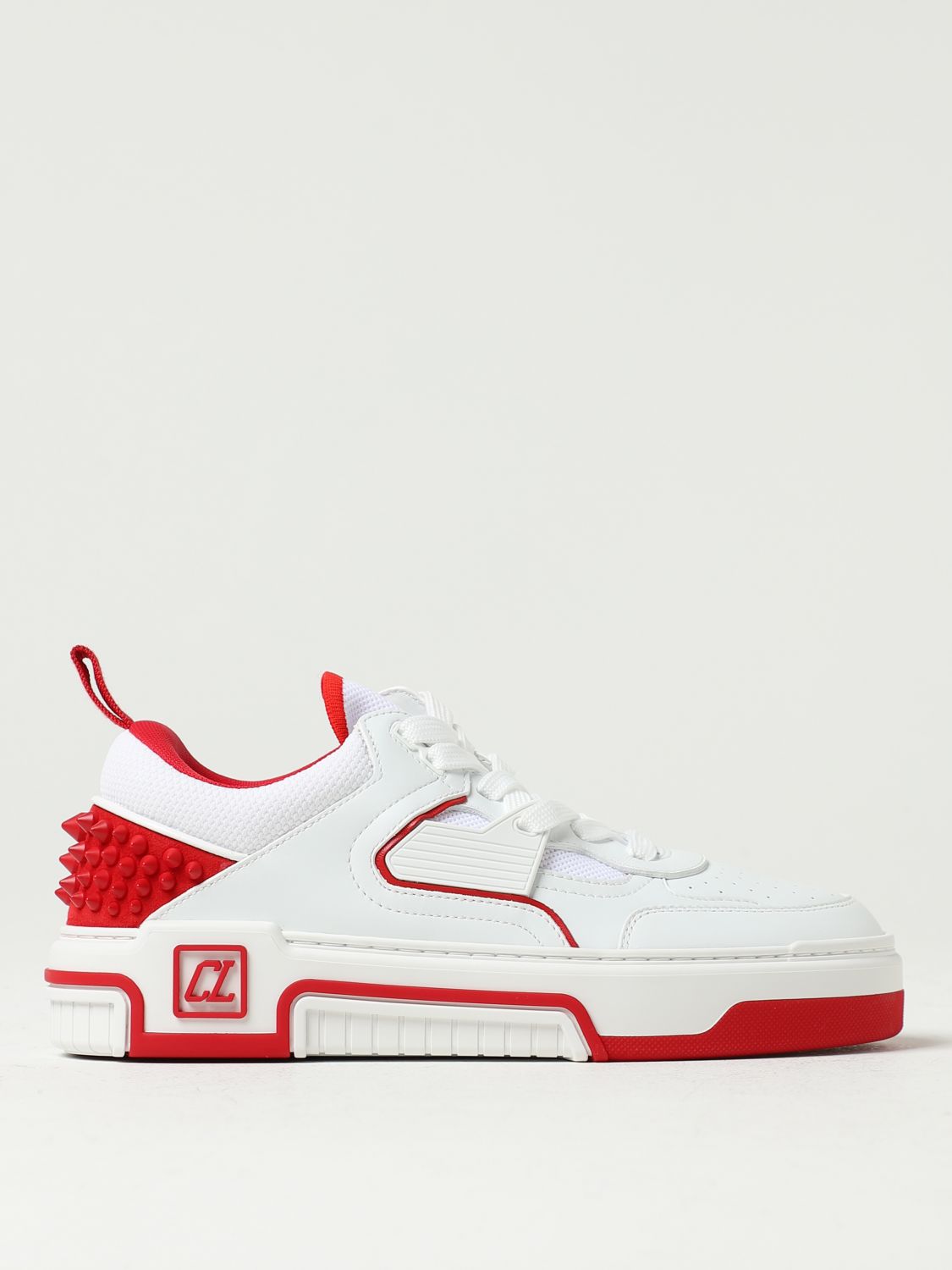 Shop Christian Louboutin Astroloubi Sneakers In Leather And Mesh In White