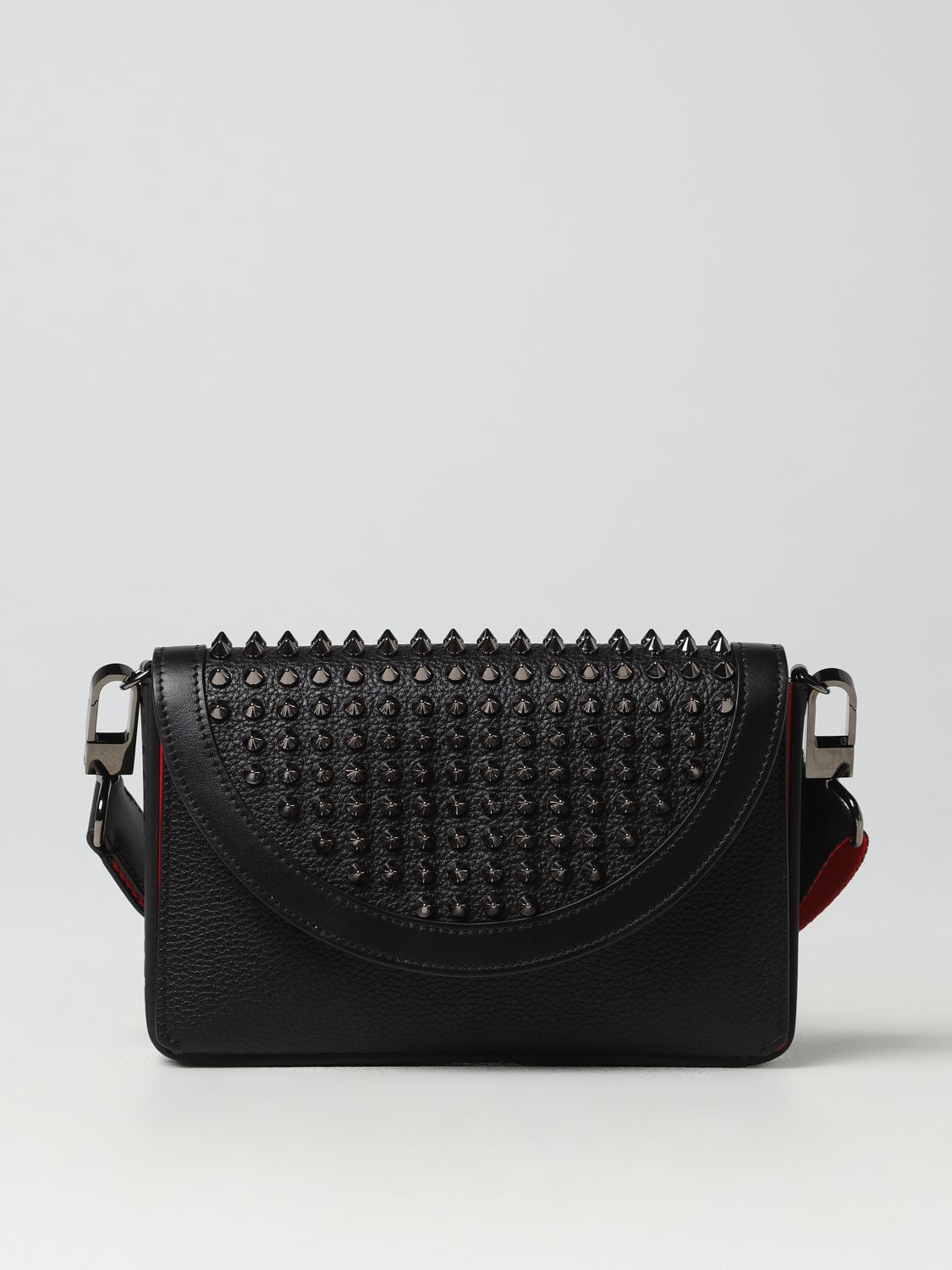 CHRISTIAN LOUBOUTIN: Explorafunk wallet bag in grained leather
