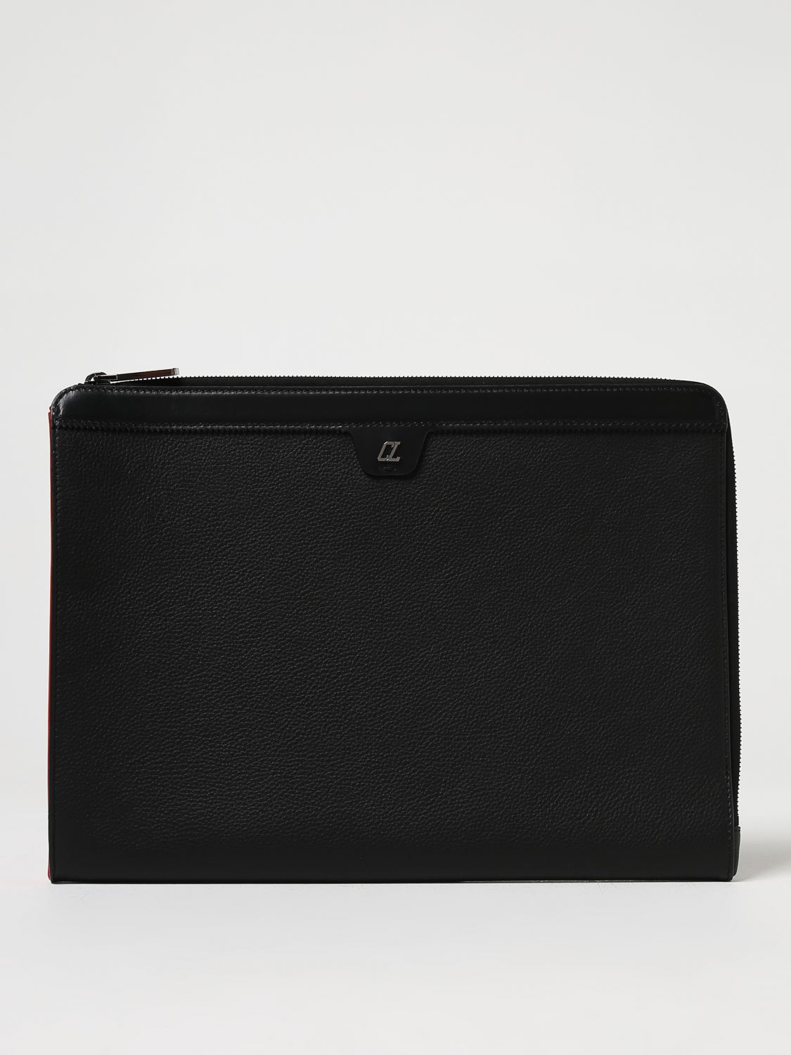 Shop Christian Louboutin For Rui Document Holder In Grained Leather In Black