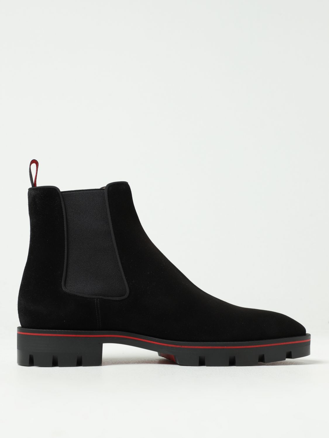 Shop Christian Louboutin Alpinosol Suede Ankle Boots In Black