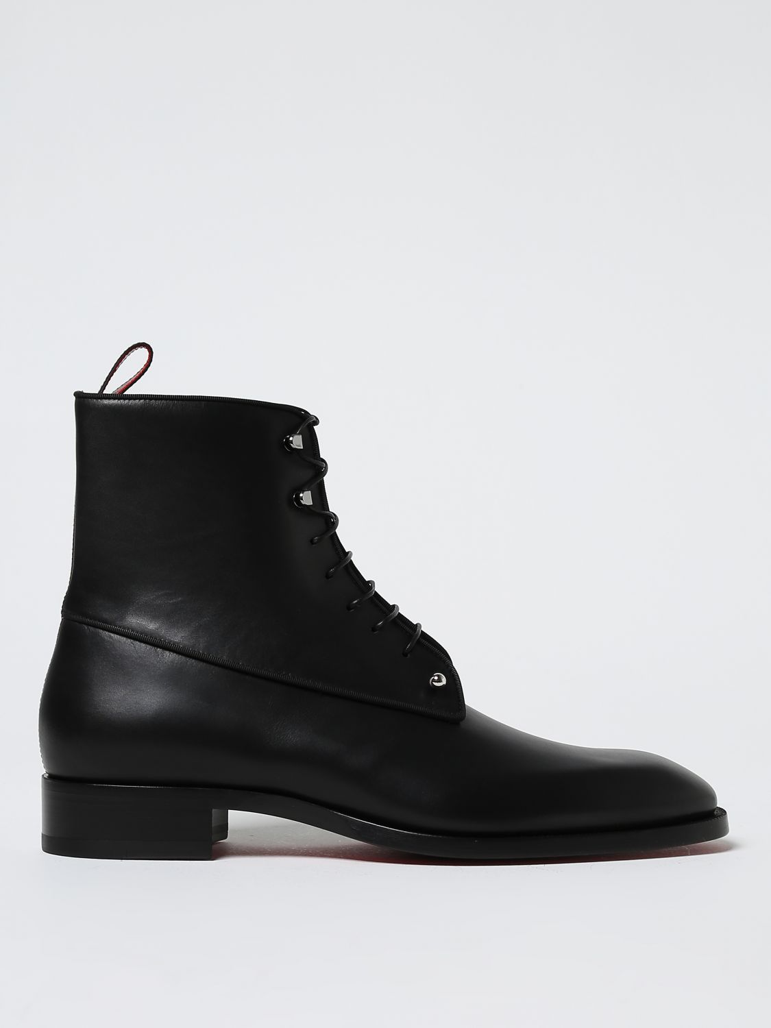 Shop Christian Louboutin Chambeli Leather Ankle Boots In Black