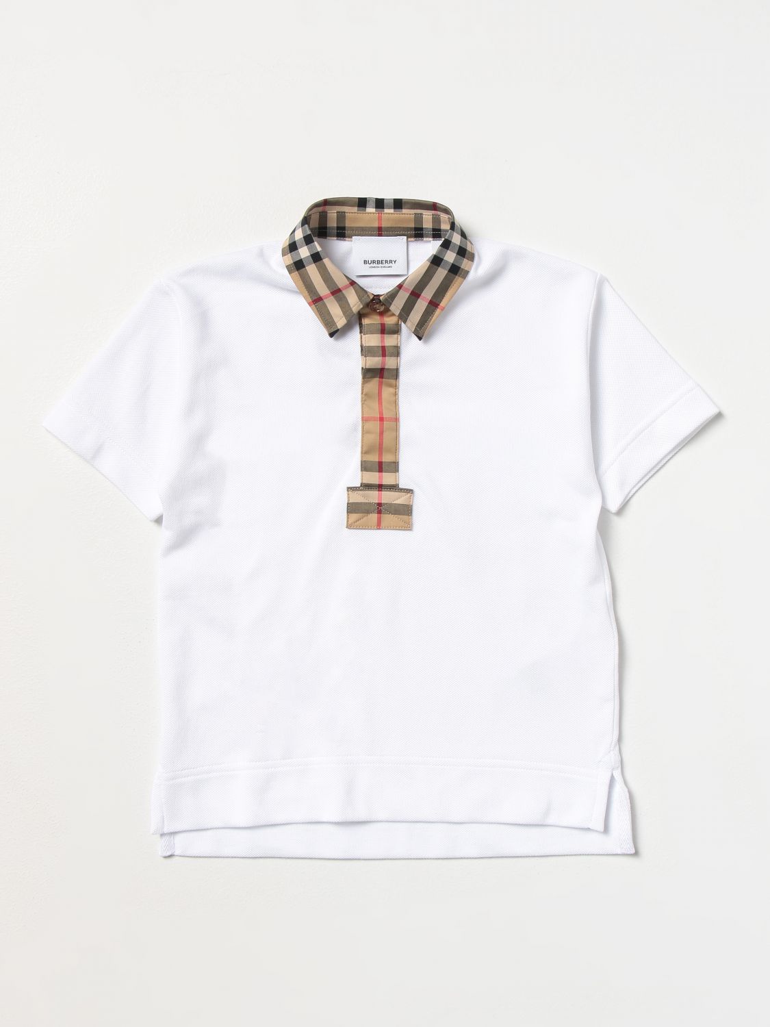Burberry Polo  Kids Kinder Farbe Weiss In White
