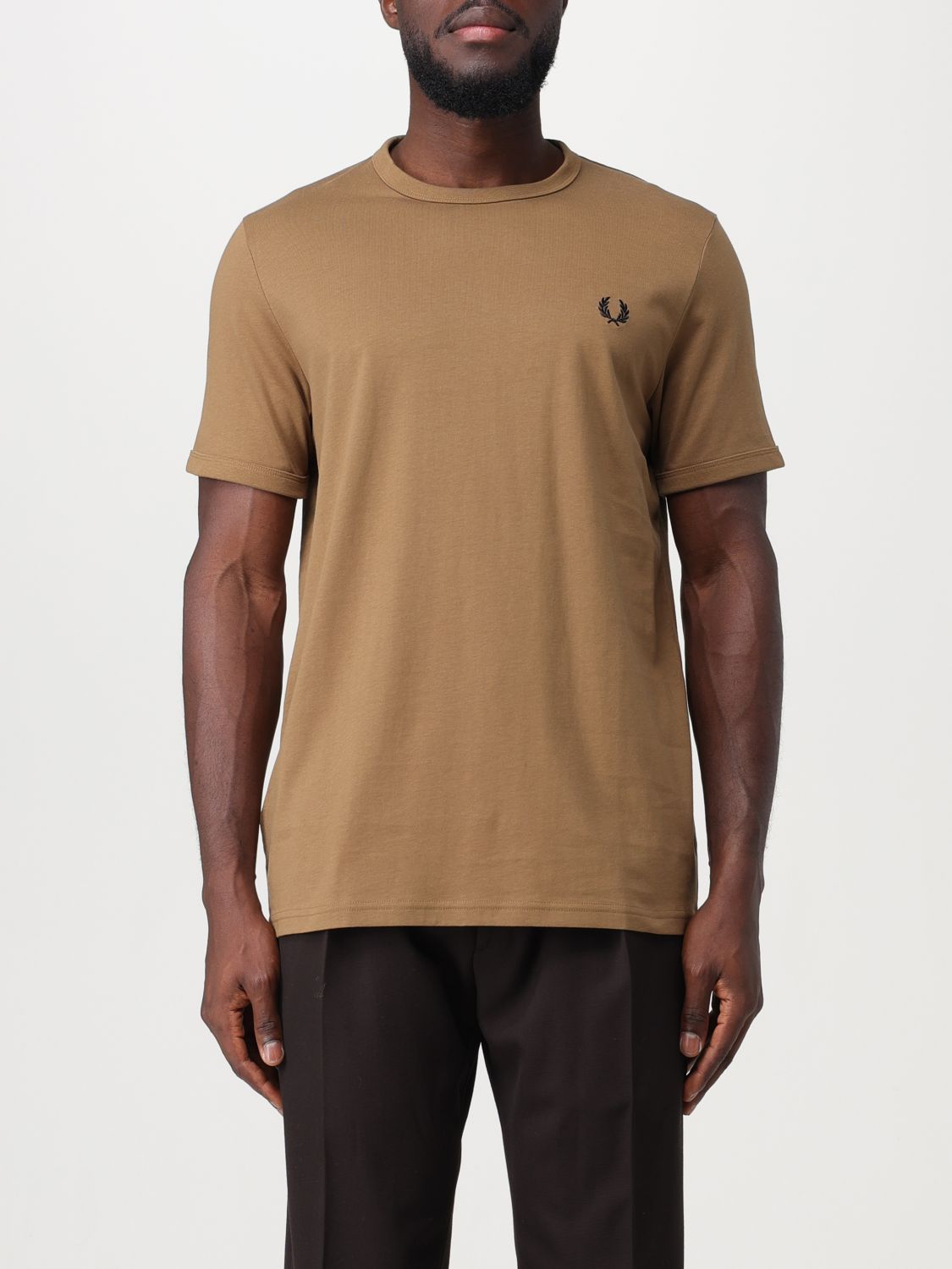 Fred Perry T恤  男士 颜色 米色 In Beige