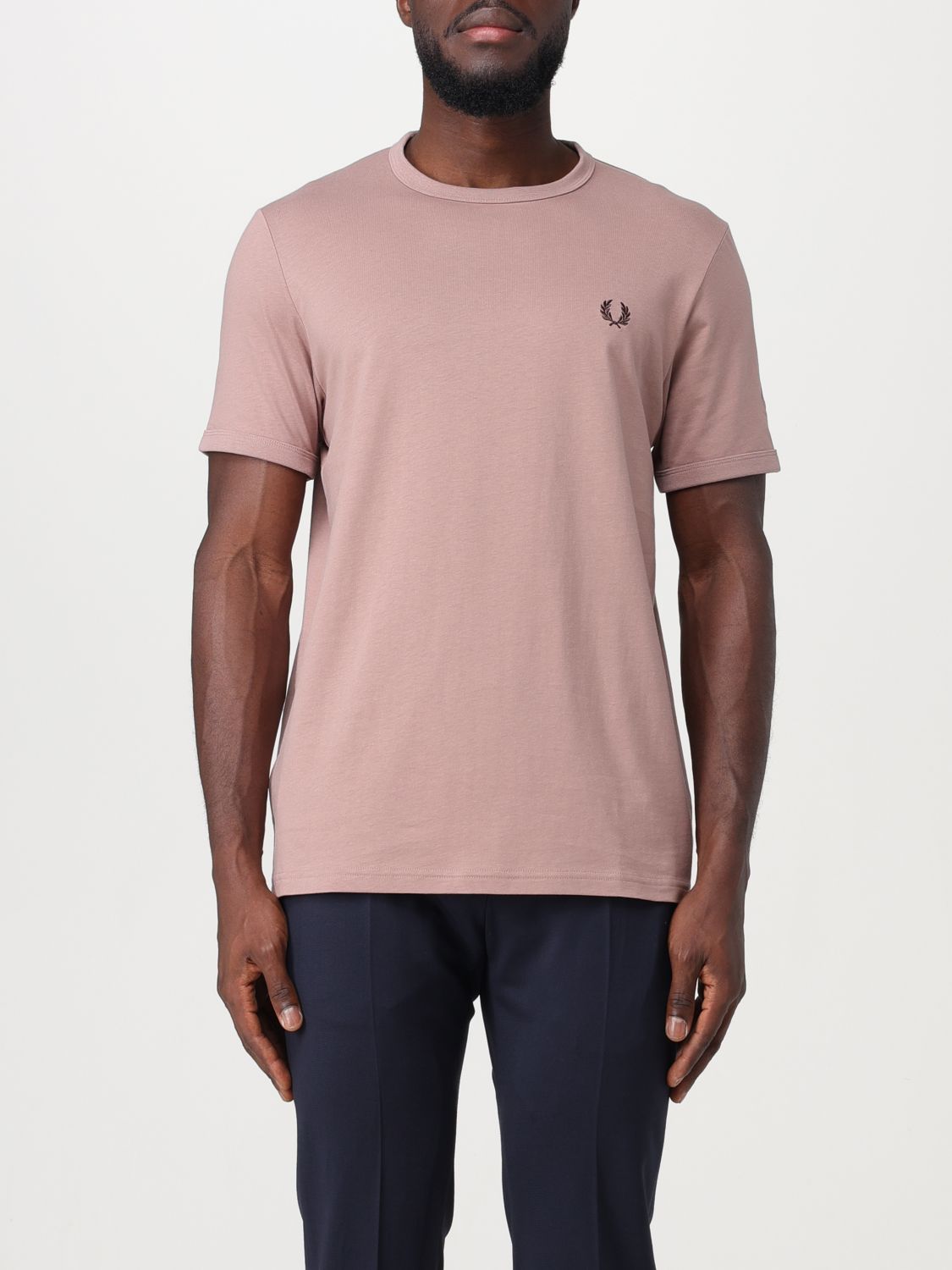 FRED PERRY T-SHIRT FRED PERRY MEN COLOR BLUSH PINK,389201080