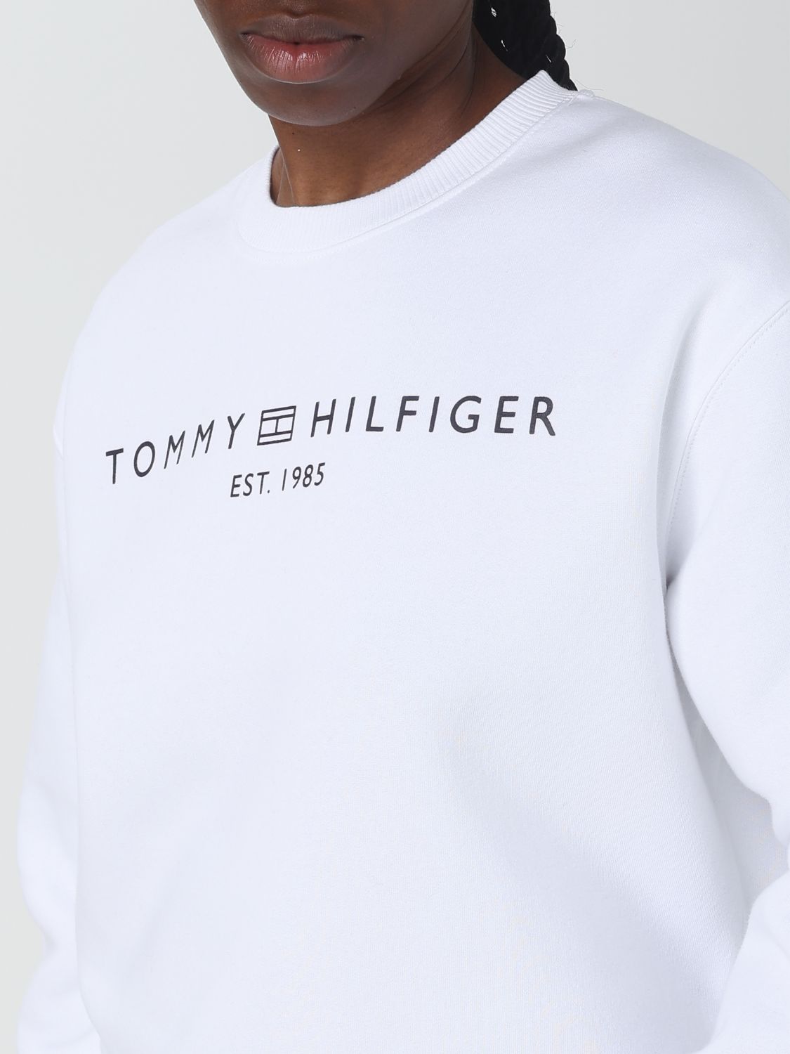 TOMMY HILFIGER: Sudadera para mujer, Blanco  Sudadera Tommy Hilfiger  WW0WW40838 en línea en