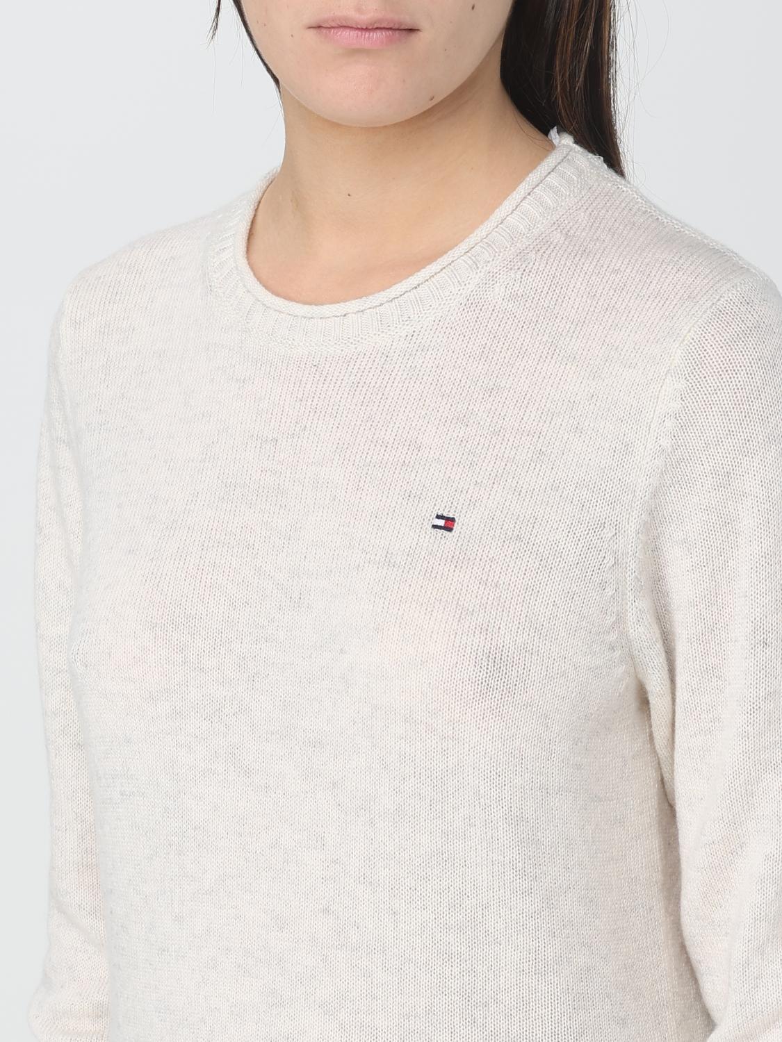 Tommy hilfiger jumper white on sale womens