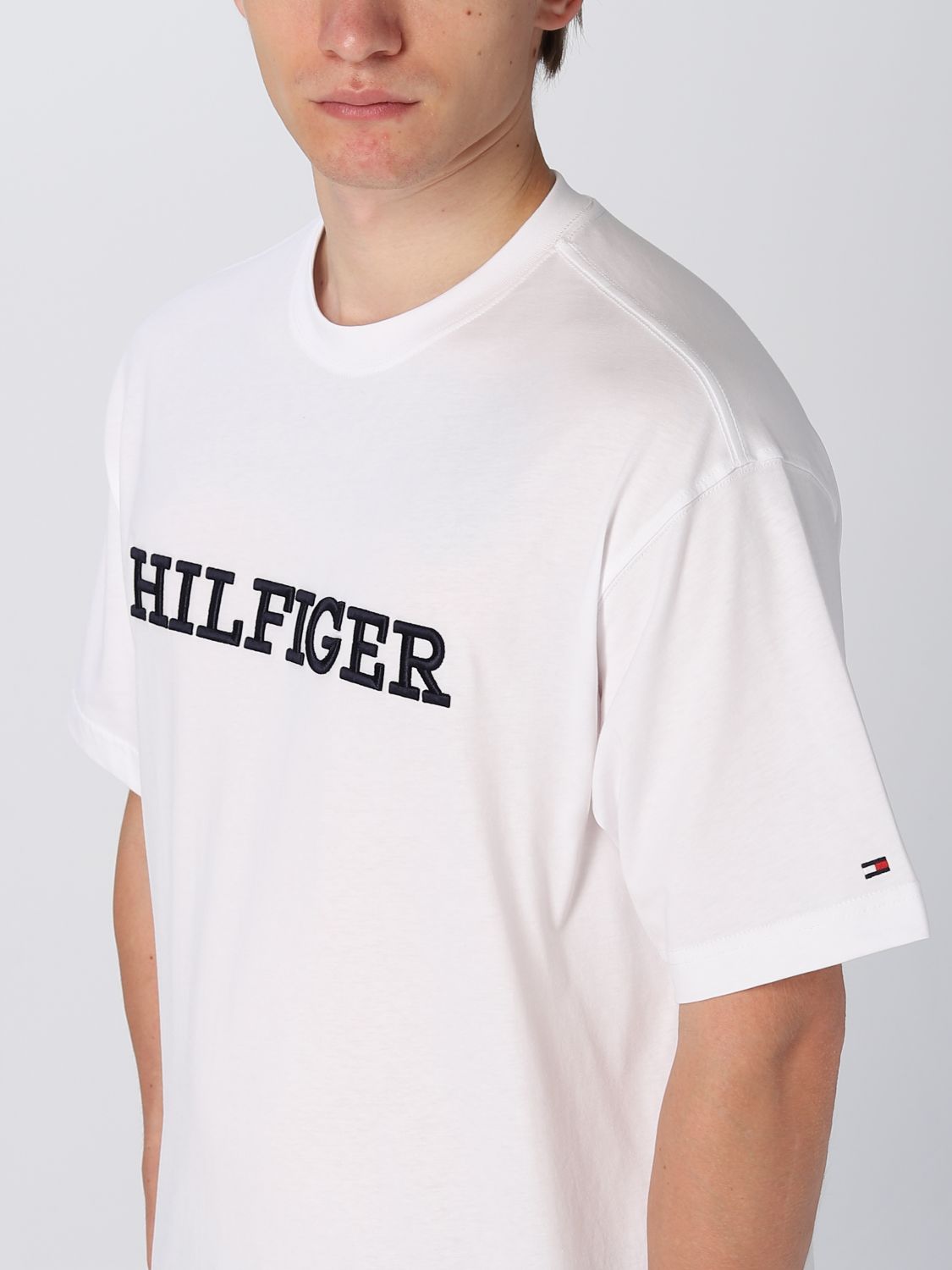 TOMMY HILFIGER: t-shirt for man - White | Tommy Hilfiger t-shirt ...