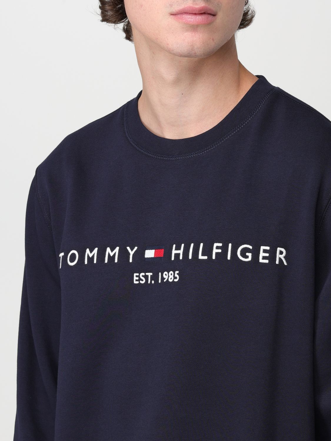 TOMMY HILFIGER: sweatshirt in cotton blend - Royal Blue  Tommy Hilfiger  sweatshirt MW0MW11599 online at