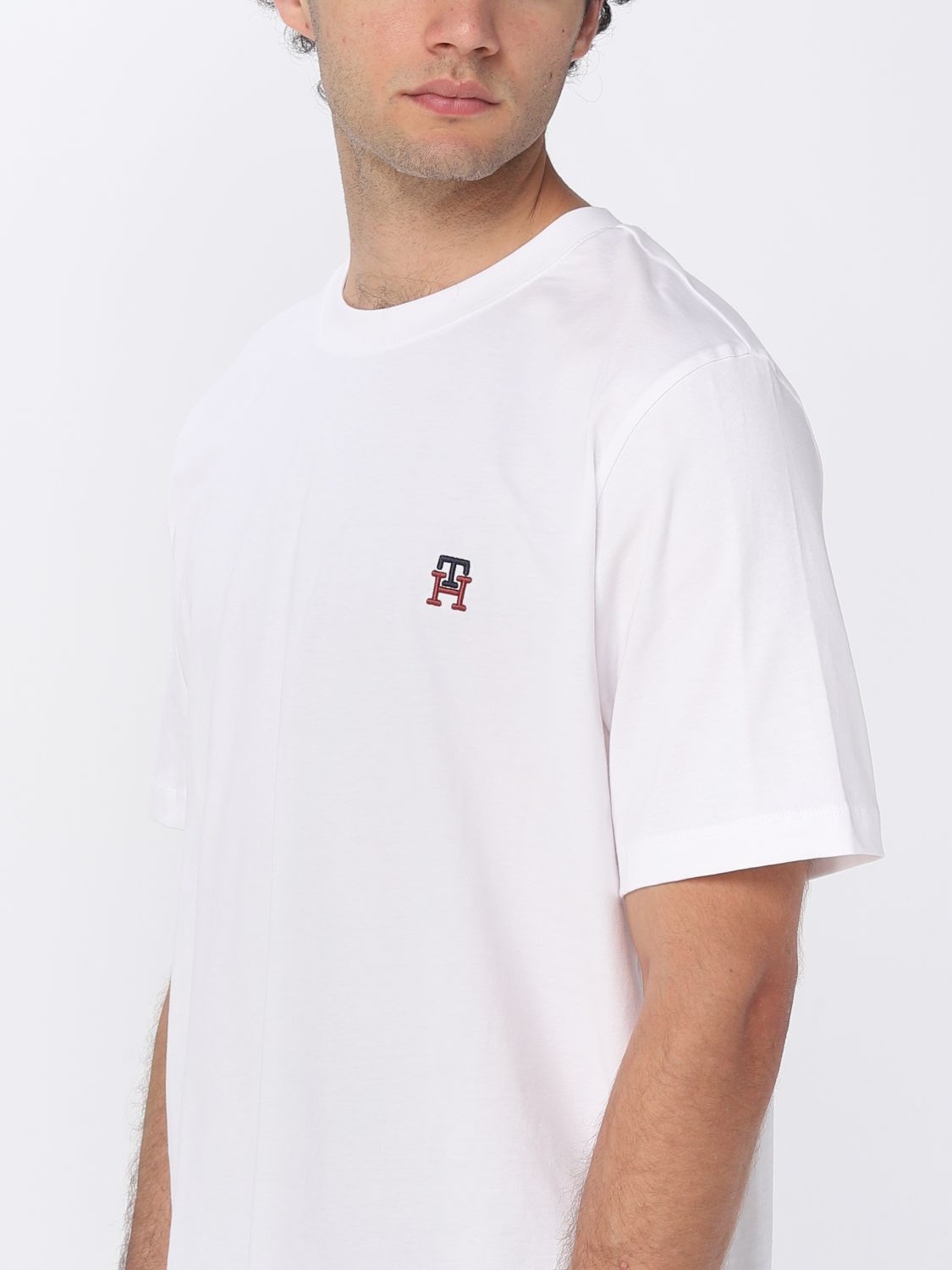 White men's t-shirt with logo - TOMMY HILFIGER - Pavidas