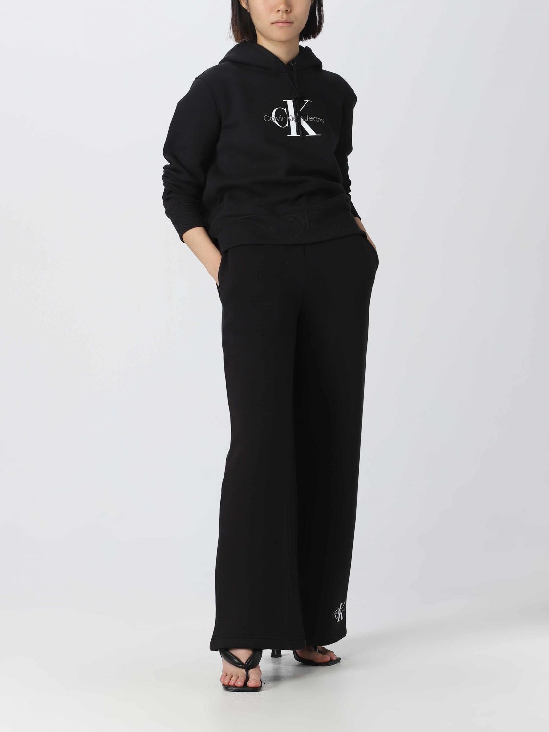 CK JEANS: sweatshirt for women - Black  Ck Jeans sweatshirt J20J221335  online at