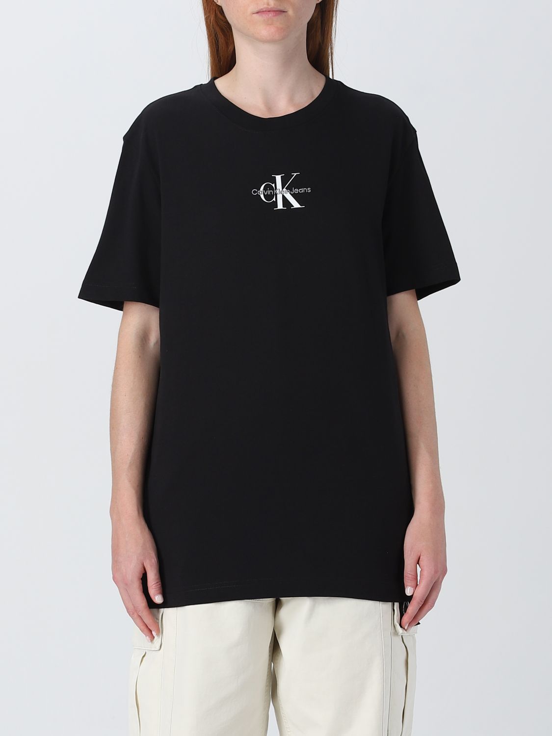 CALVIN KLEIN JEANS: t-shirt for woman - Black | Calvin Klein Jeans t ...