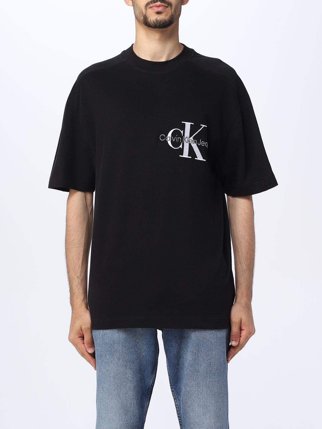 CALVIN KLEIN JEANS: t-shirt for man - Black | Calvin Klein Jeans t ...