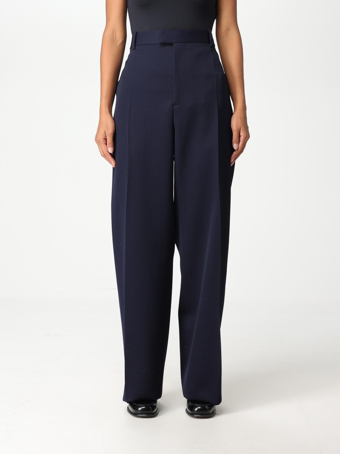 Bottega Veneta Wool Pants In Blue