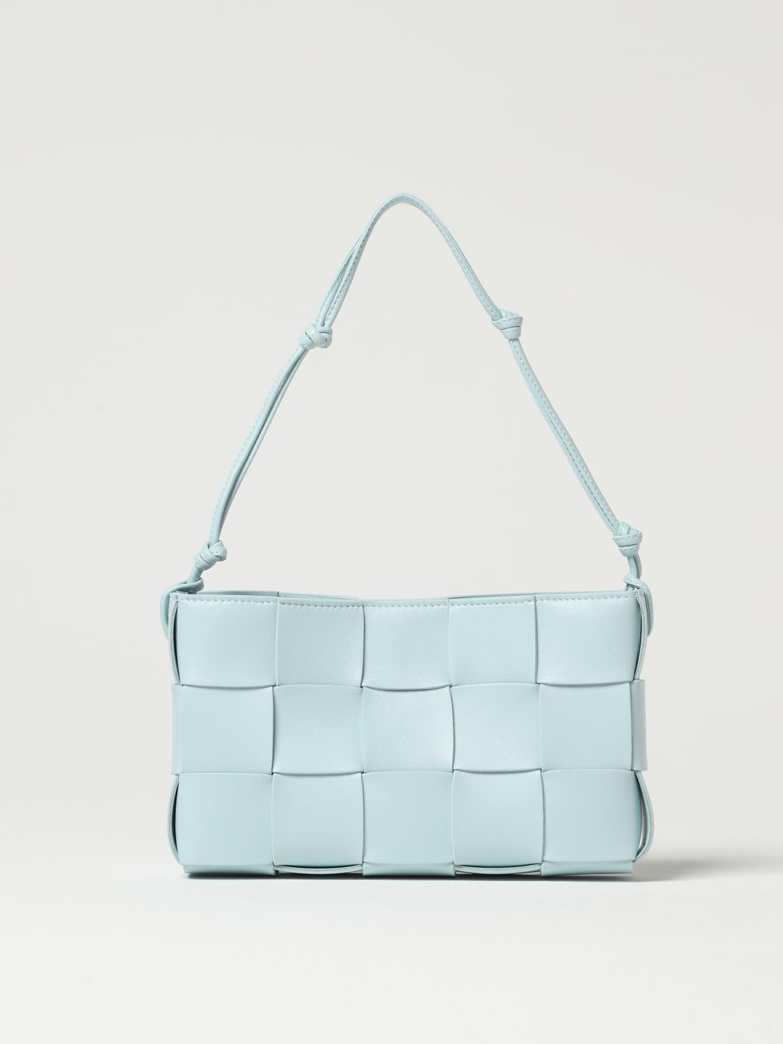 BOTTEGA VENETA: Cassette intreccio leather bag - Sky Blue  Bottega Veneta  shoulder bag 742654VCQC4 online at