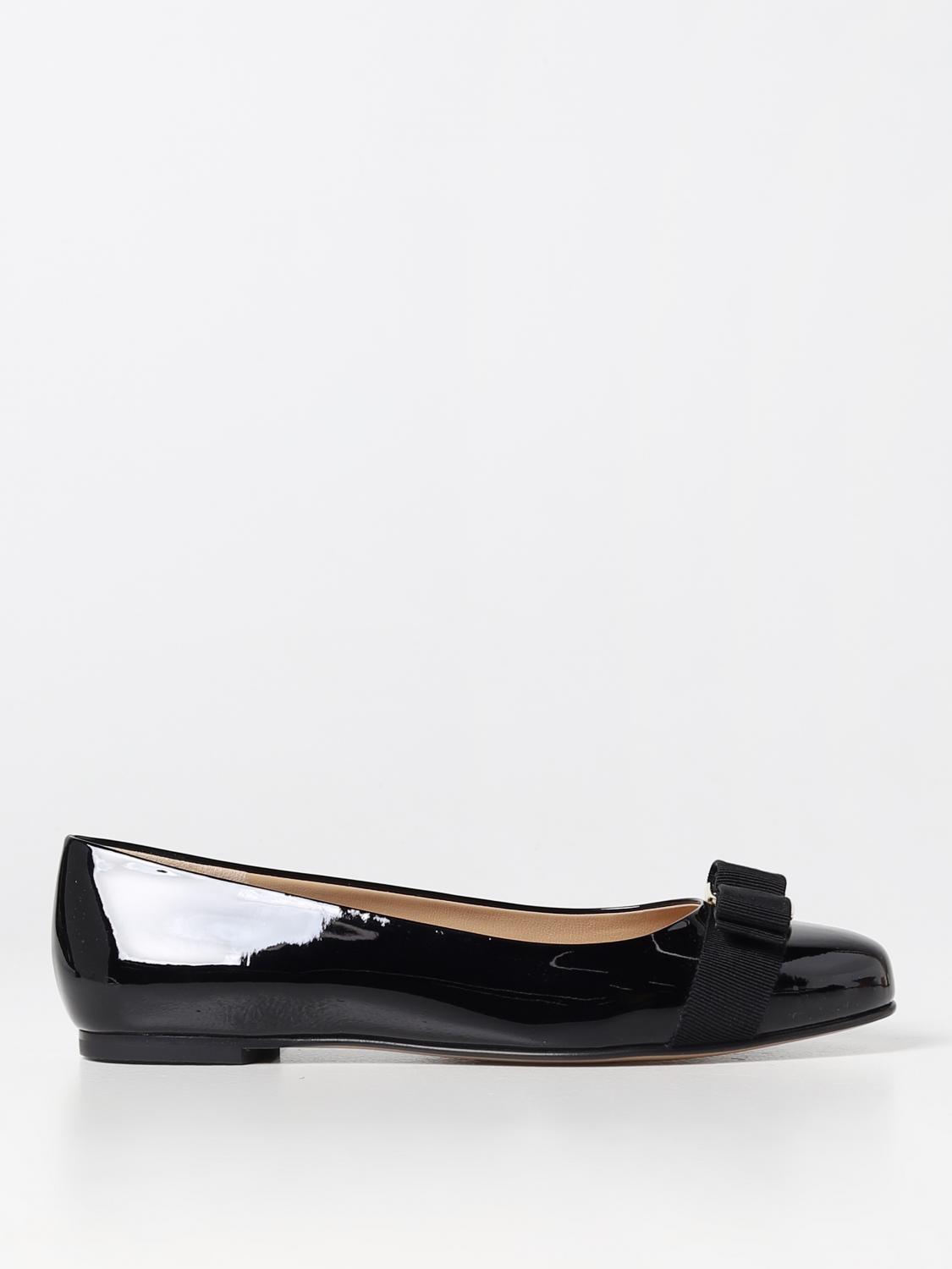 Ballet Pumps FERRAGAMO Woman colour Black