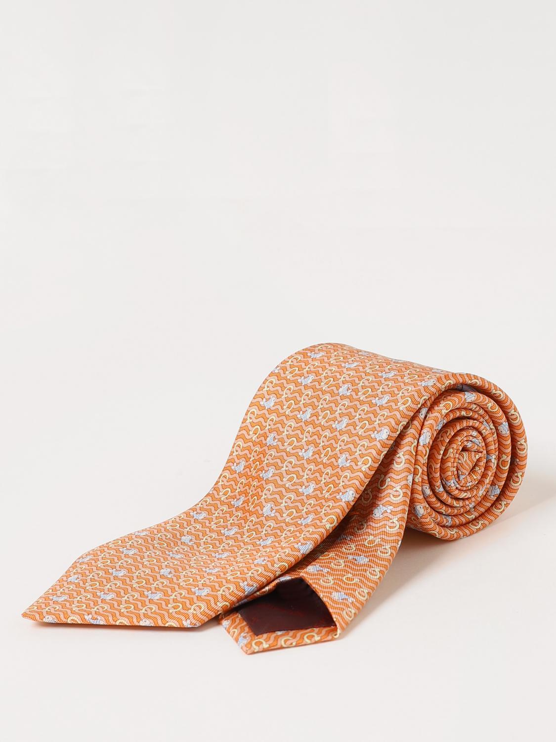 Orange ferragamo discount tie