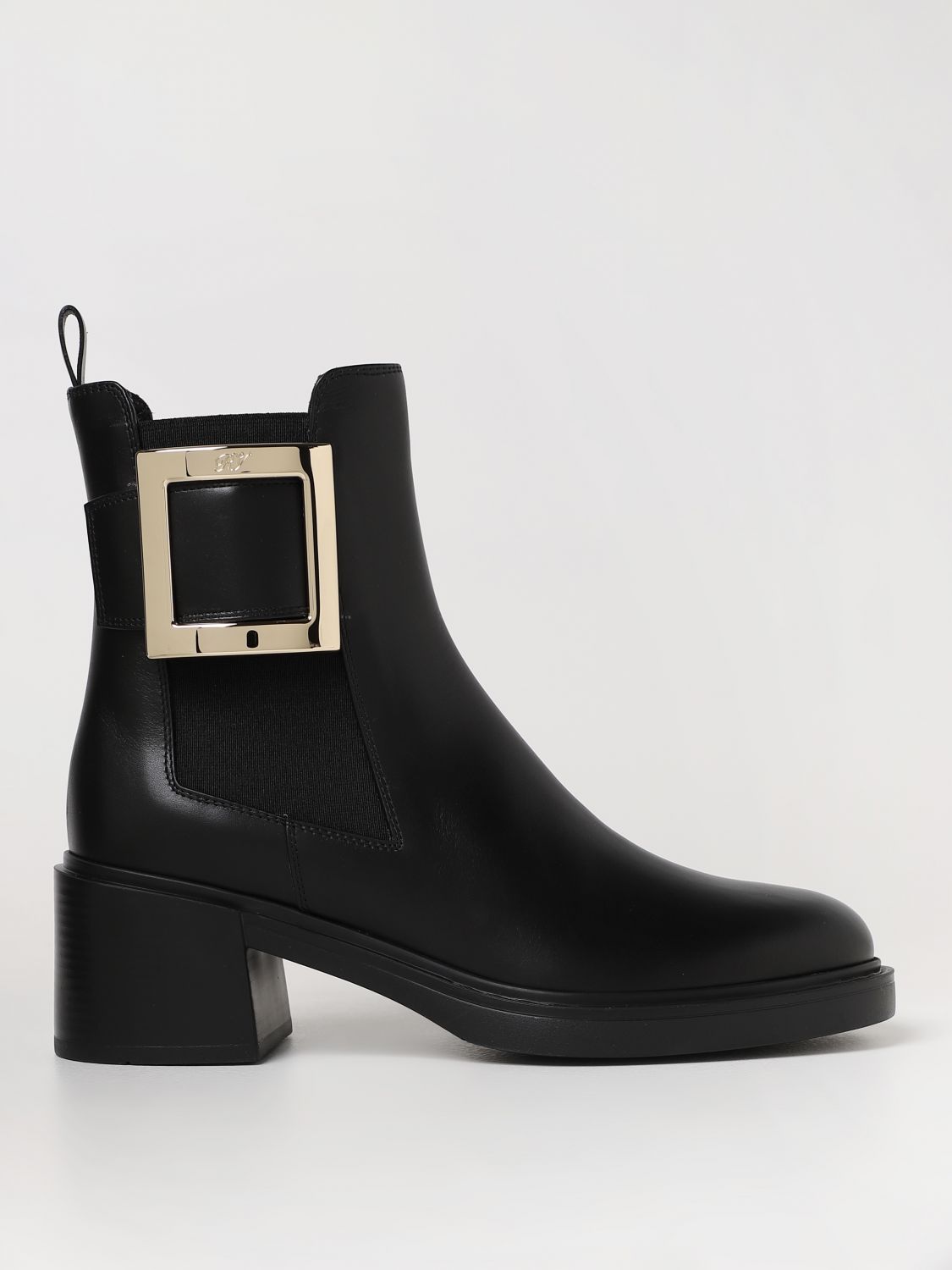 Roger Vivier Flat Ankle Boots  Woman In Black
