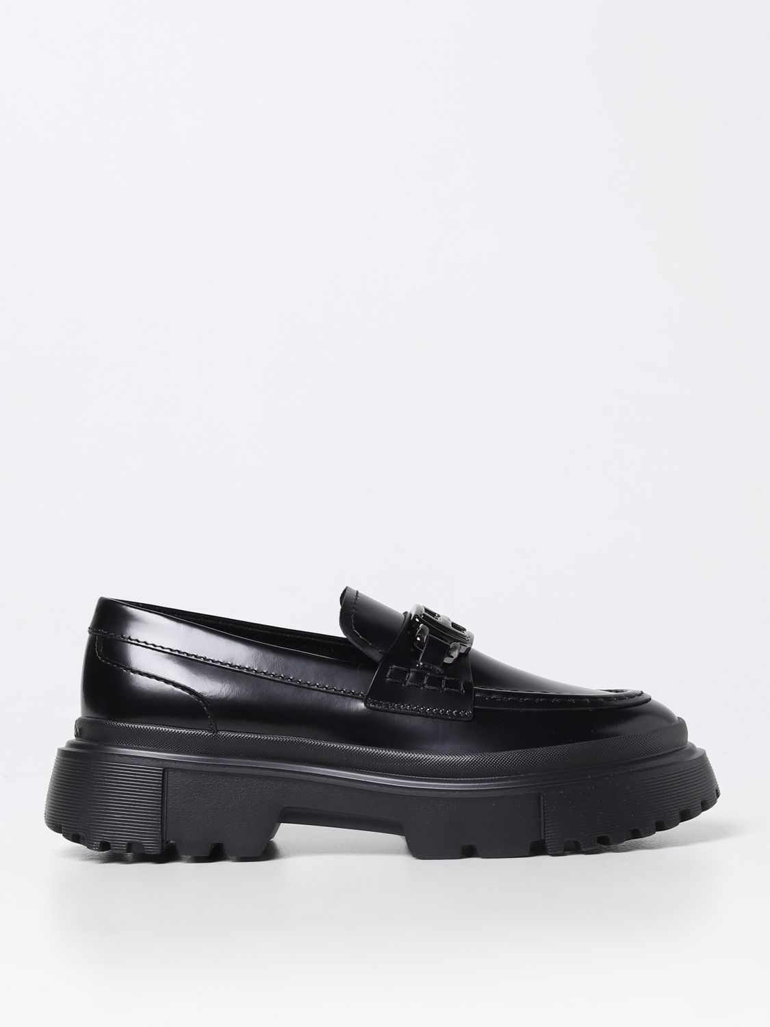 Hogan H629 Moccasins In Brushed Leather