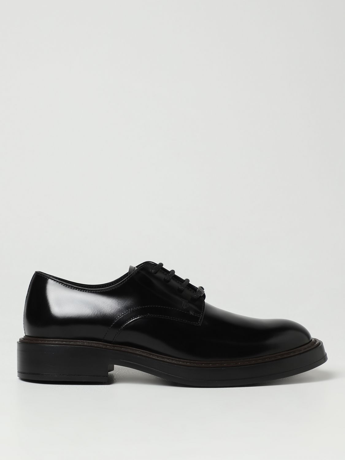 Tod's Oxford In Brushed Leather In 黑色