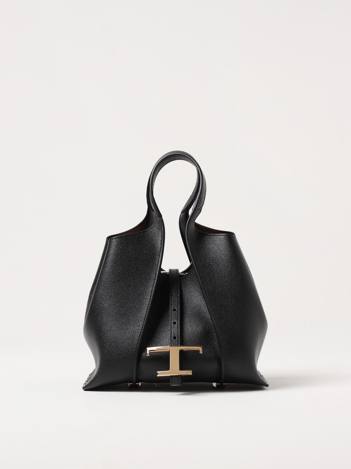 Tod's Timeless Bag In Micro Grained Leather In Black
