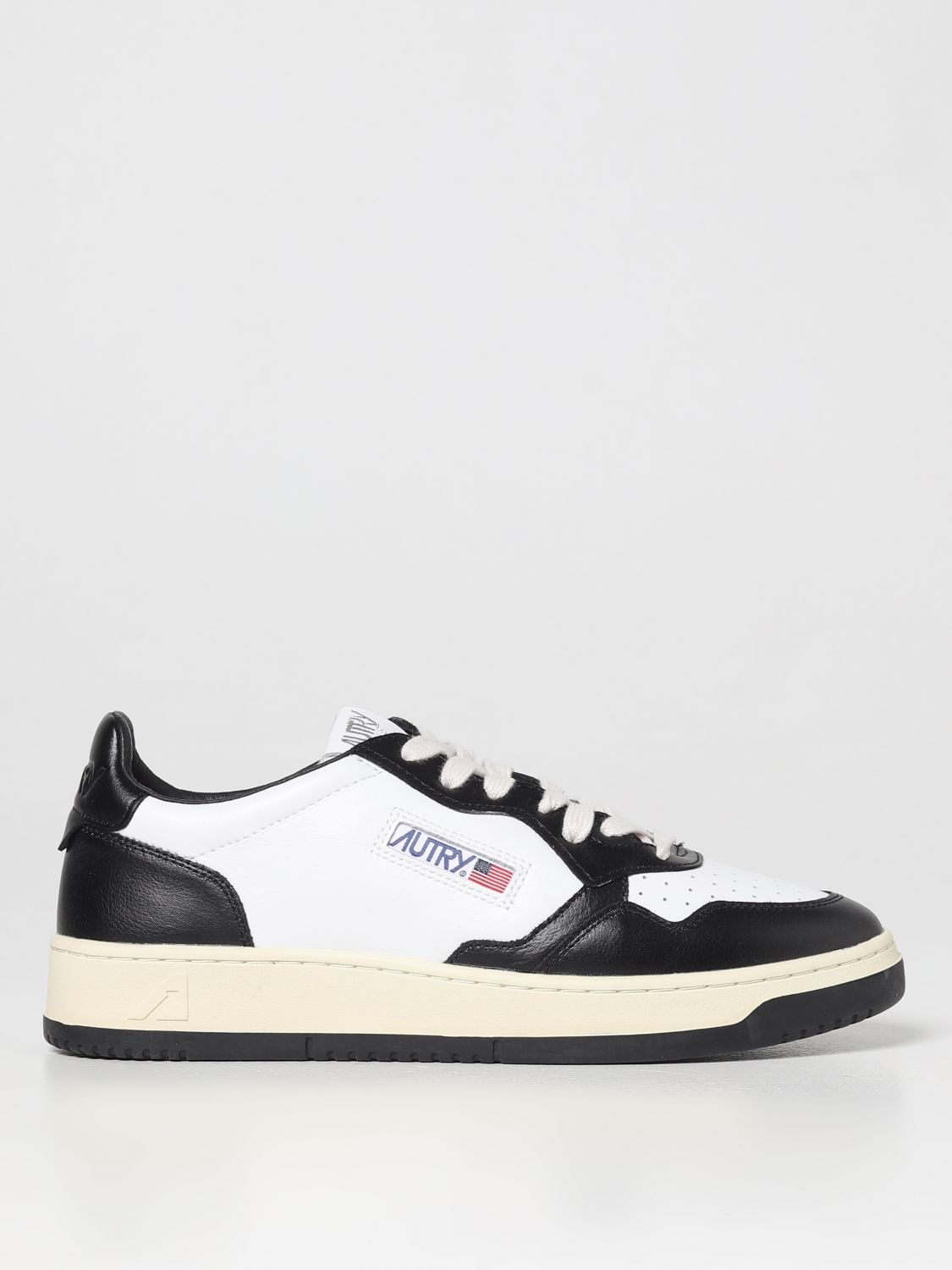 Shop Autry Medalist Leather Sneakers In Black