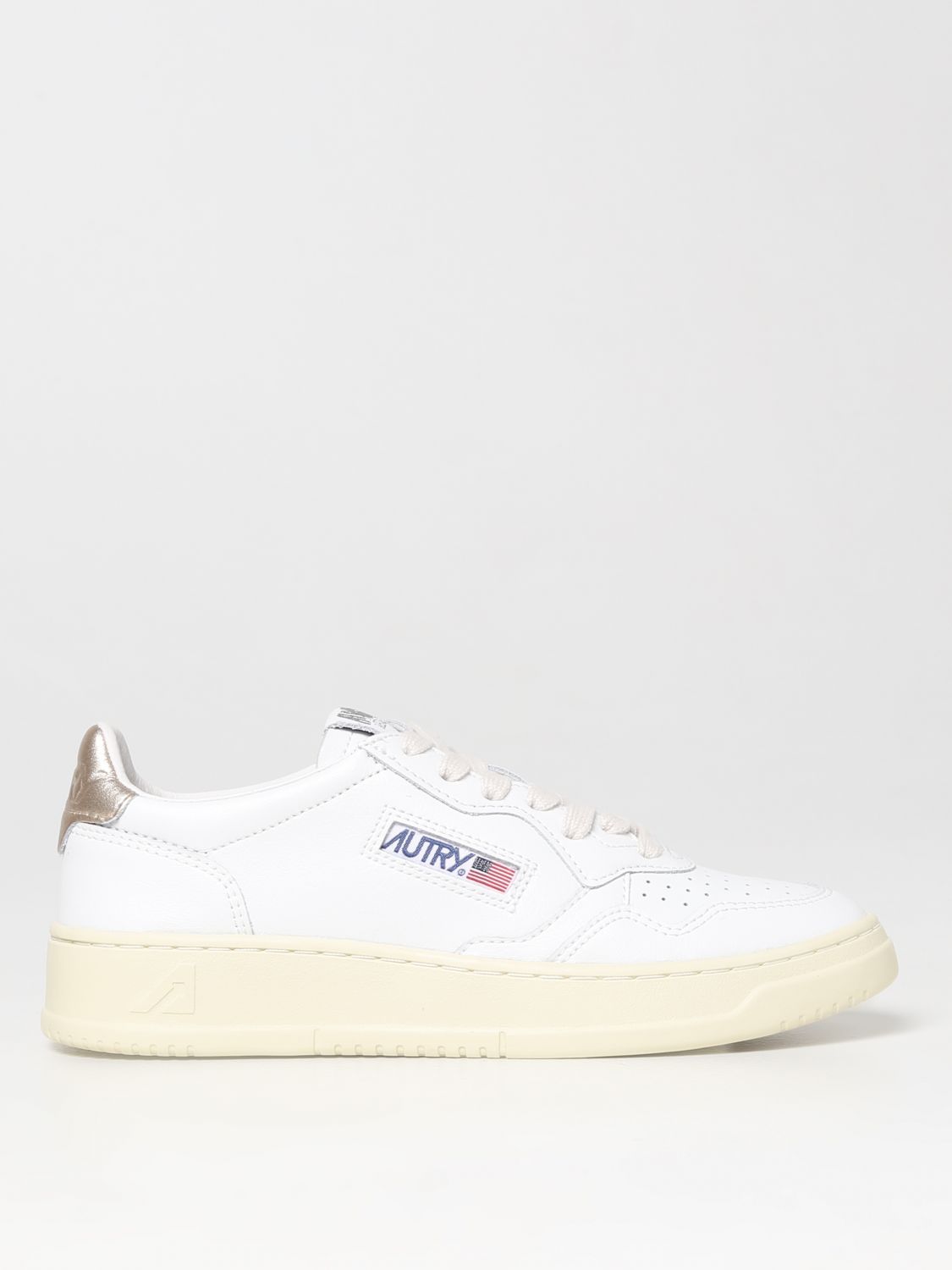 Autry 01 Sneakers In White Suede And Leather In White